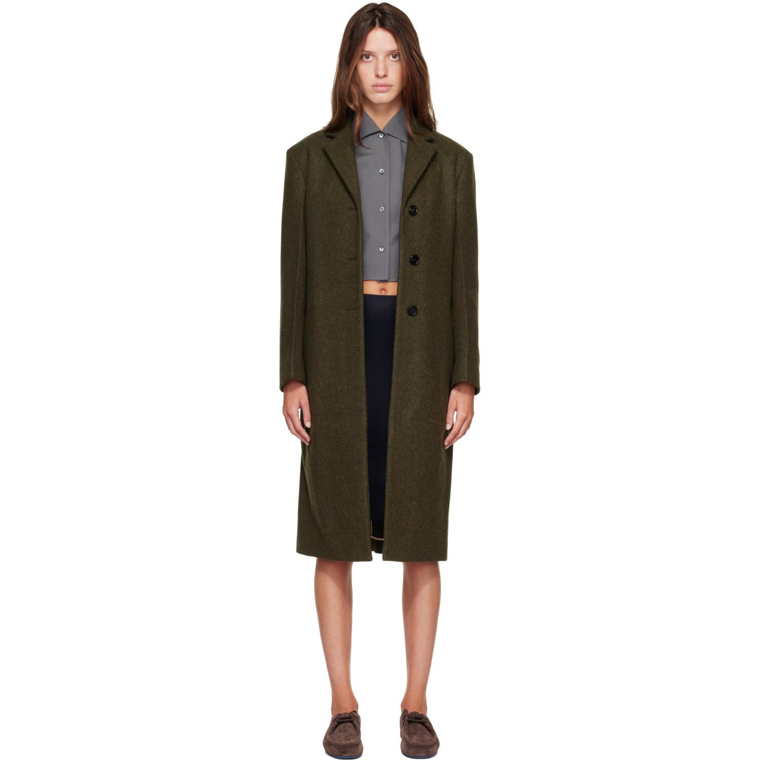 JIL SANDER オリーブ トレンチコート レディース Jil Sander コート | オンラインセールは最大57%オフ | Lyst
