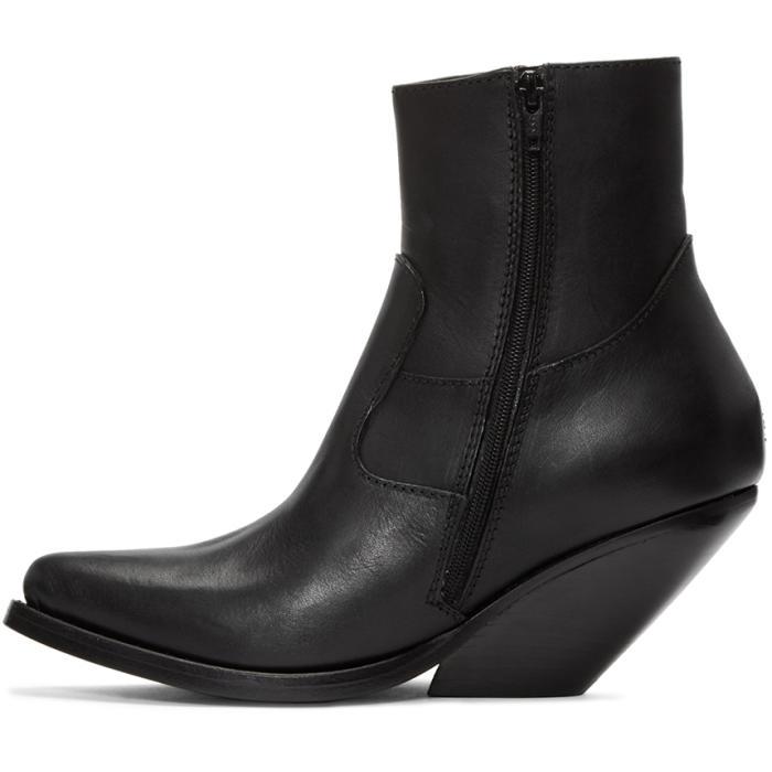 Vetements Leather Cowboy Boots in Black | Lyst