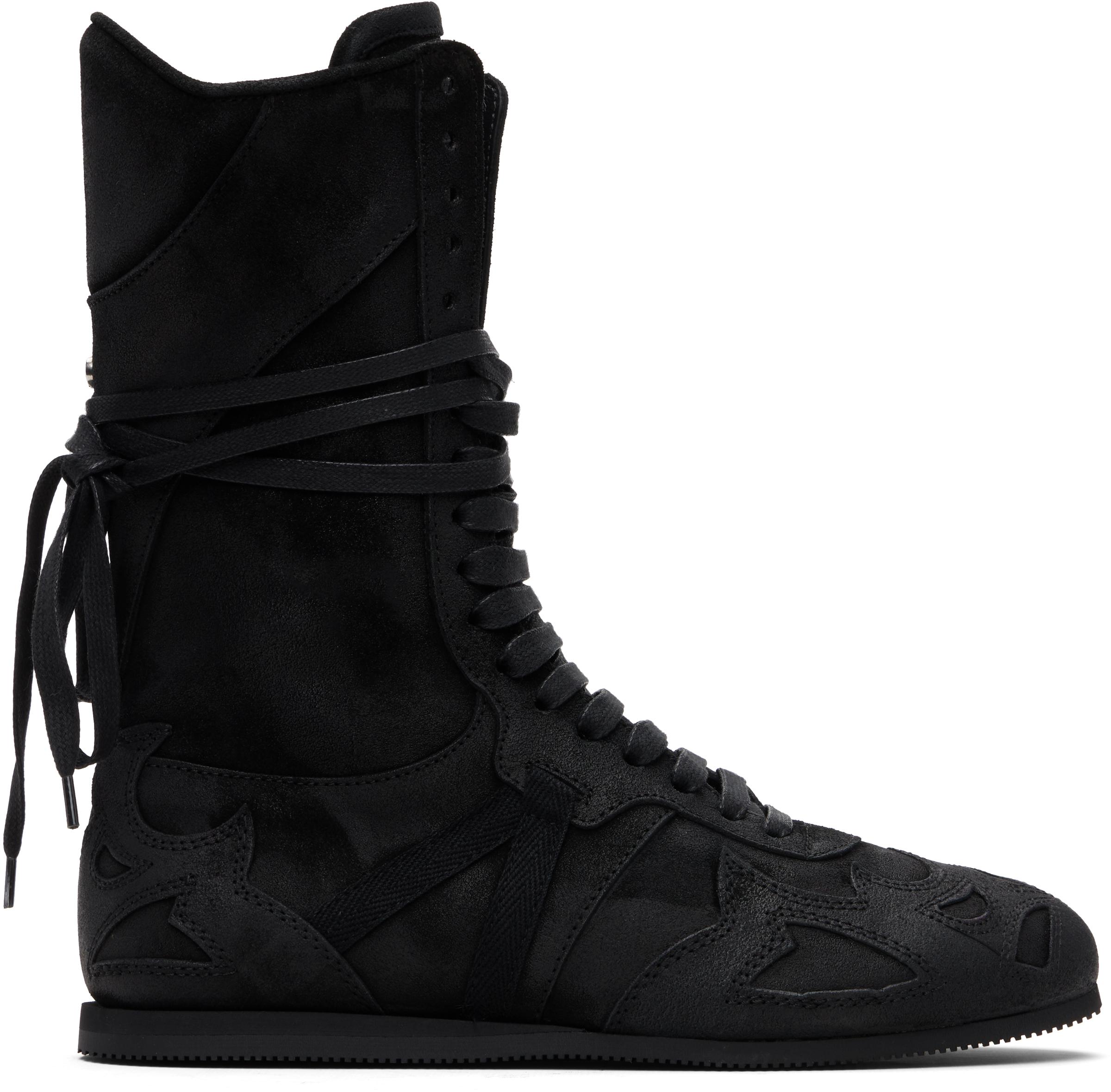 Myu　ANN DEMEULEMEESTER レザー ハイカットスニーカー Ann Demeulemeester アン ドゥムルメステール ANN