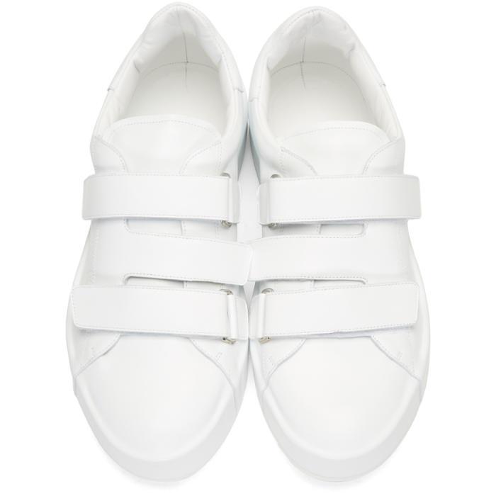 white velcro runners