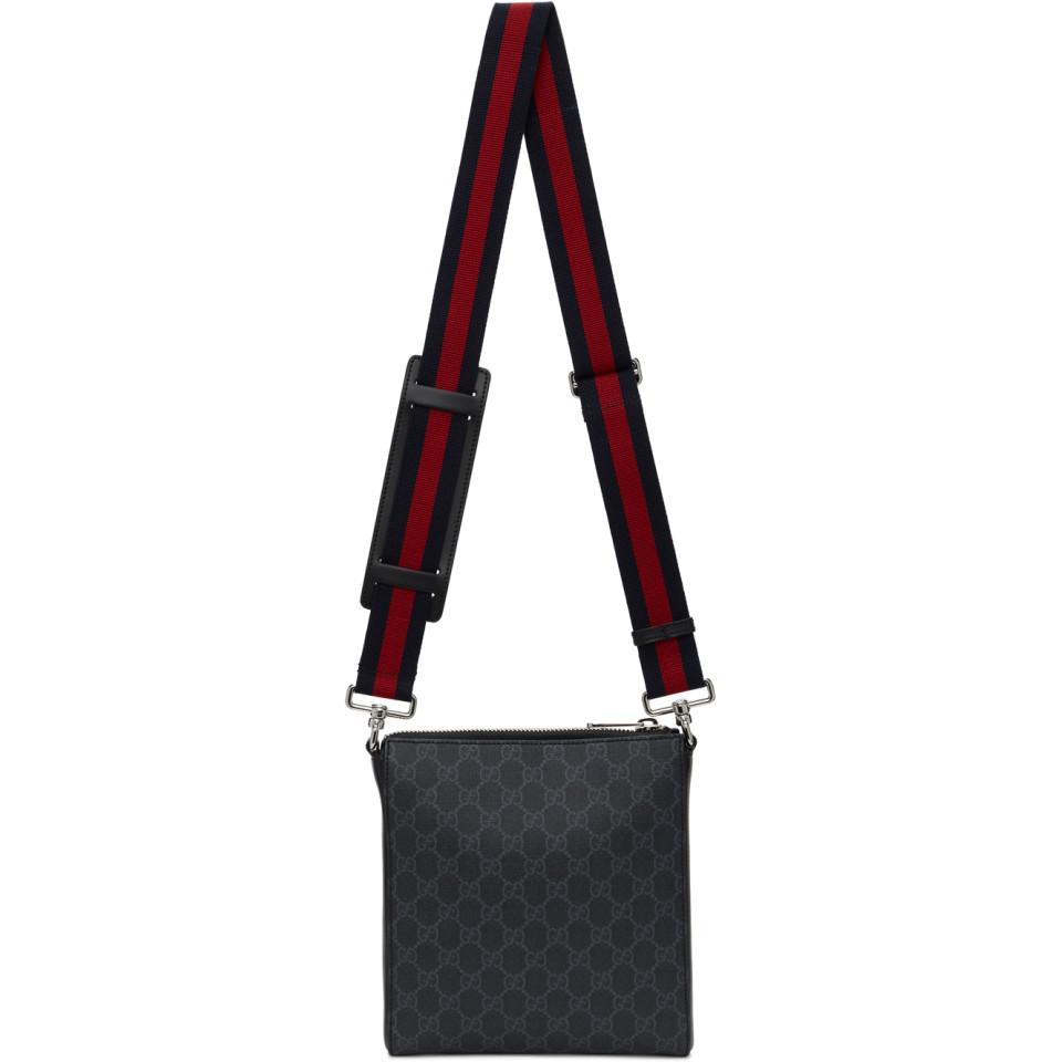 Gucci Canvas Black Small GG Supreme Messenger Bag for Men - Lyst