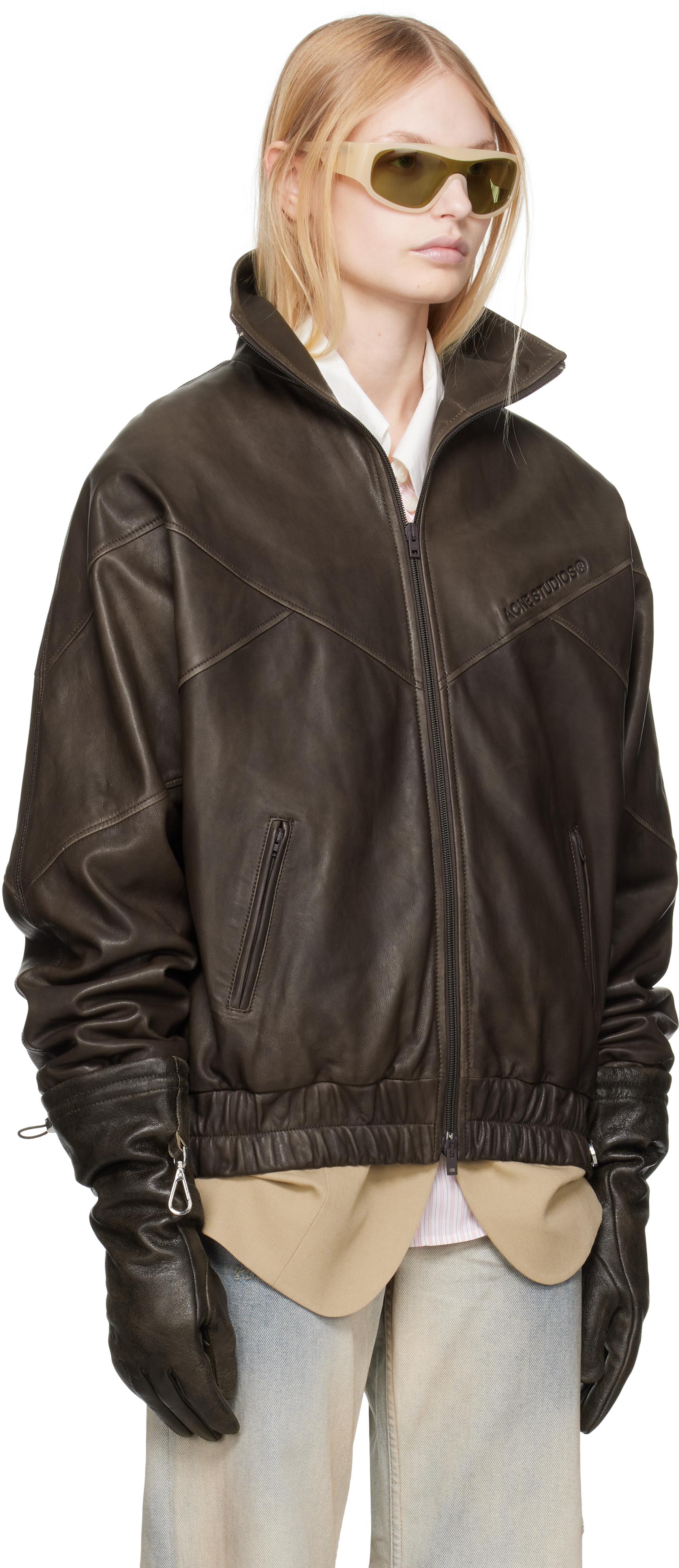 ACNE STUDIOS EMBOSSED LEATHER JACKET