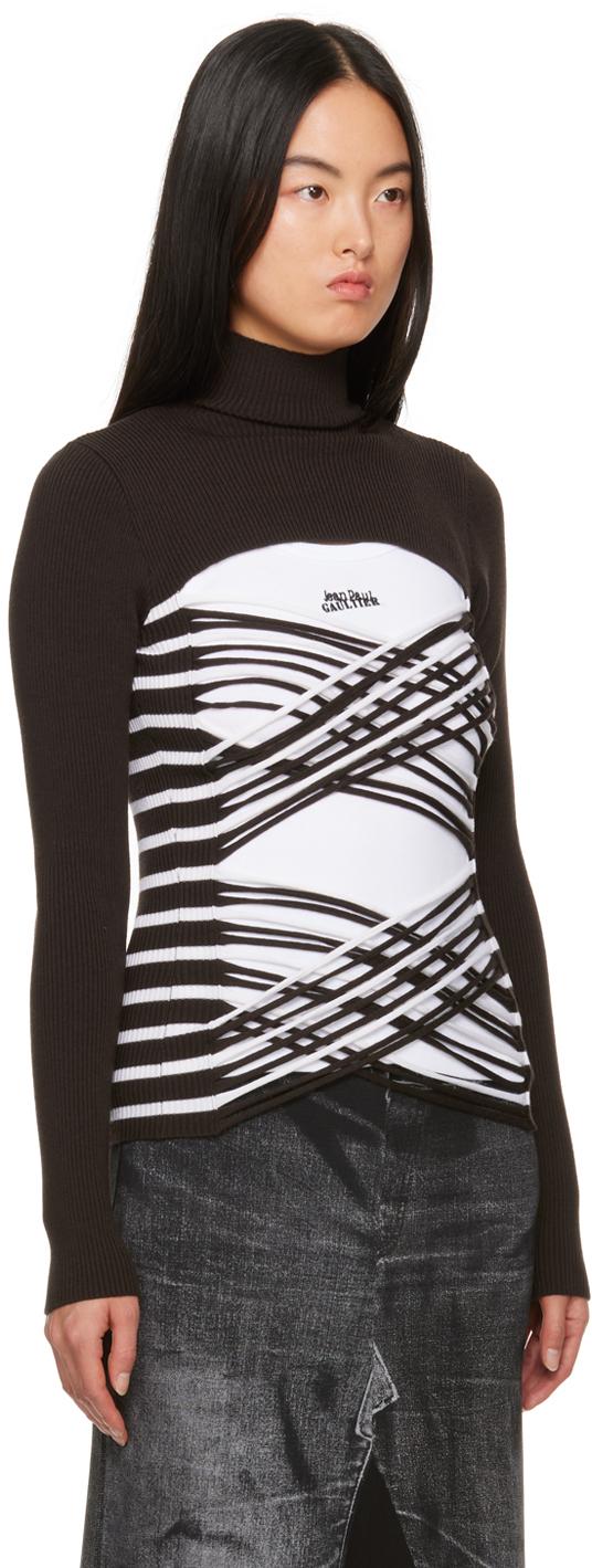 Pull Col Roulé Jean-Paul Gaultier Blanc - Taille L - Occasion En Très Bon état