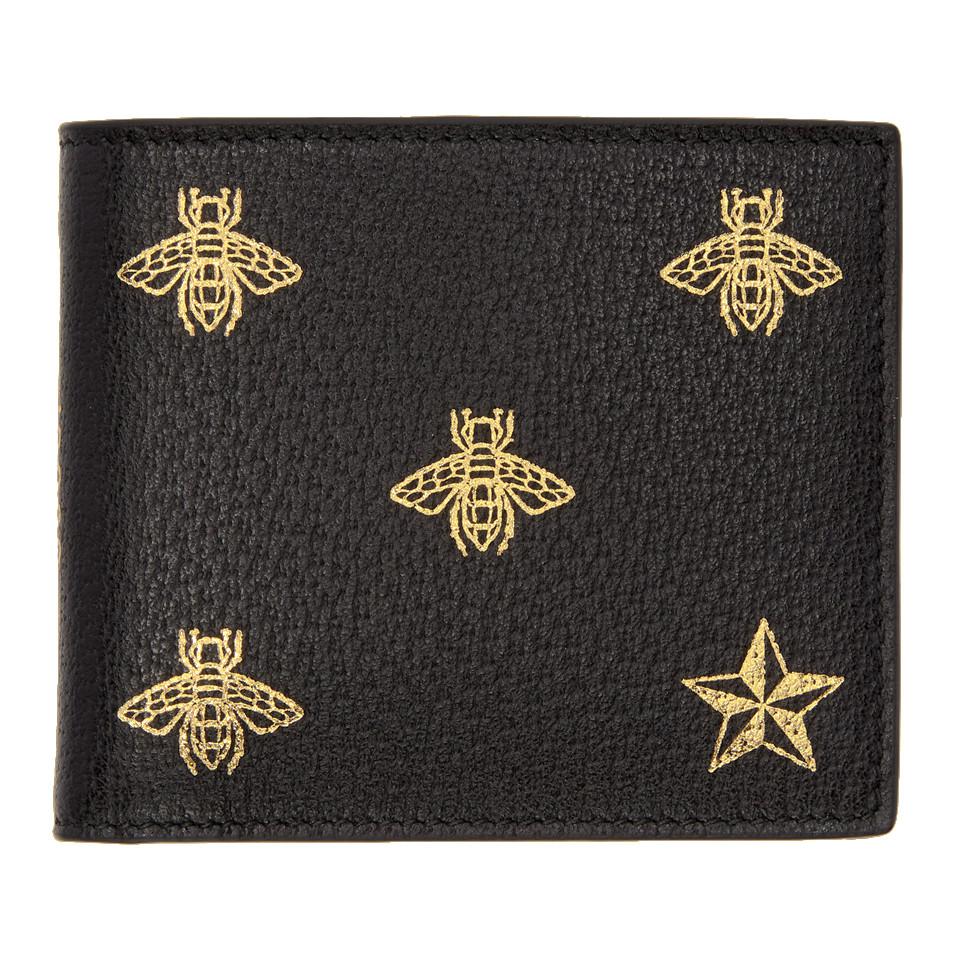 Gucci Black Bee Star Wallet for Men | Lyst
