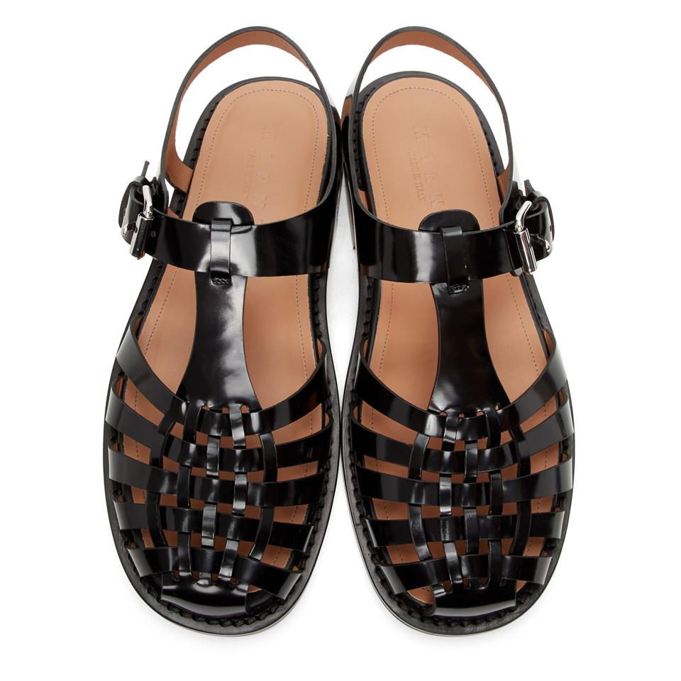 Marni Jelly Sandals in Black for Men | Lyst Australia