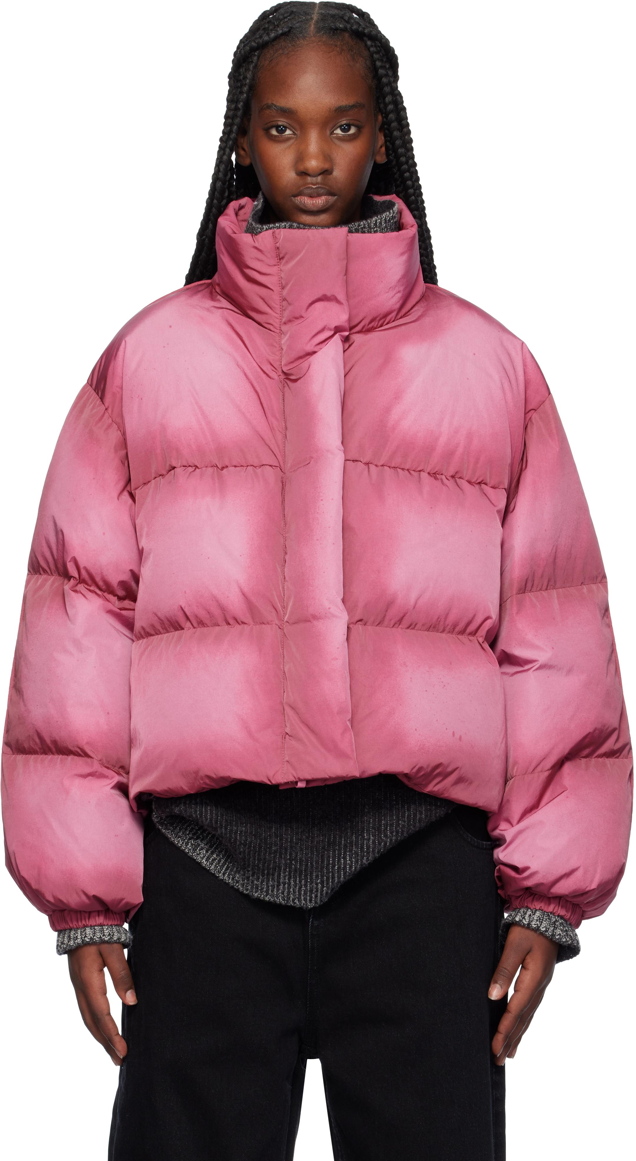 Acne Studios レディース ピンク ダウン パファージャケット ジャケット
