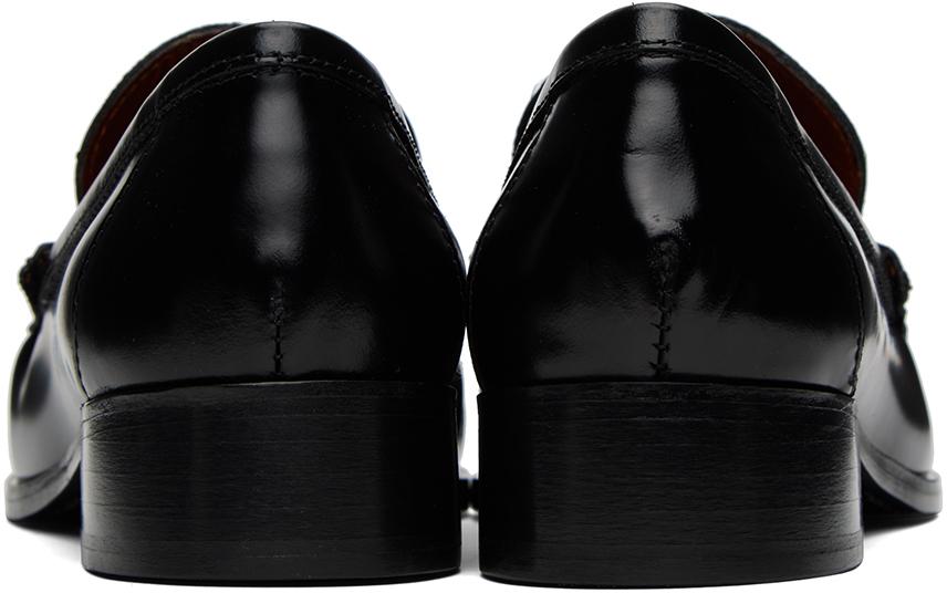 Acne Studios メンズ ブラック レザー ローファー スリッポンシューズ