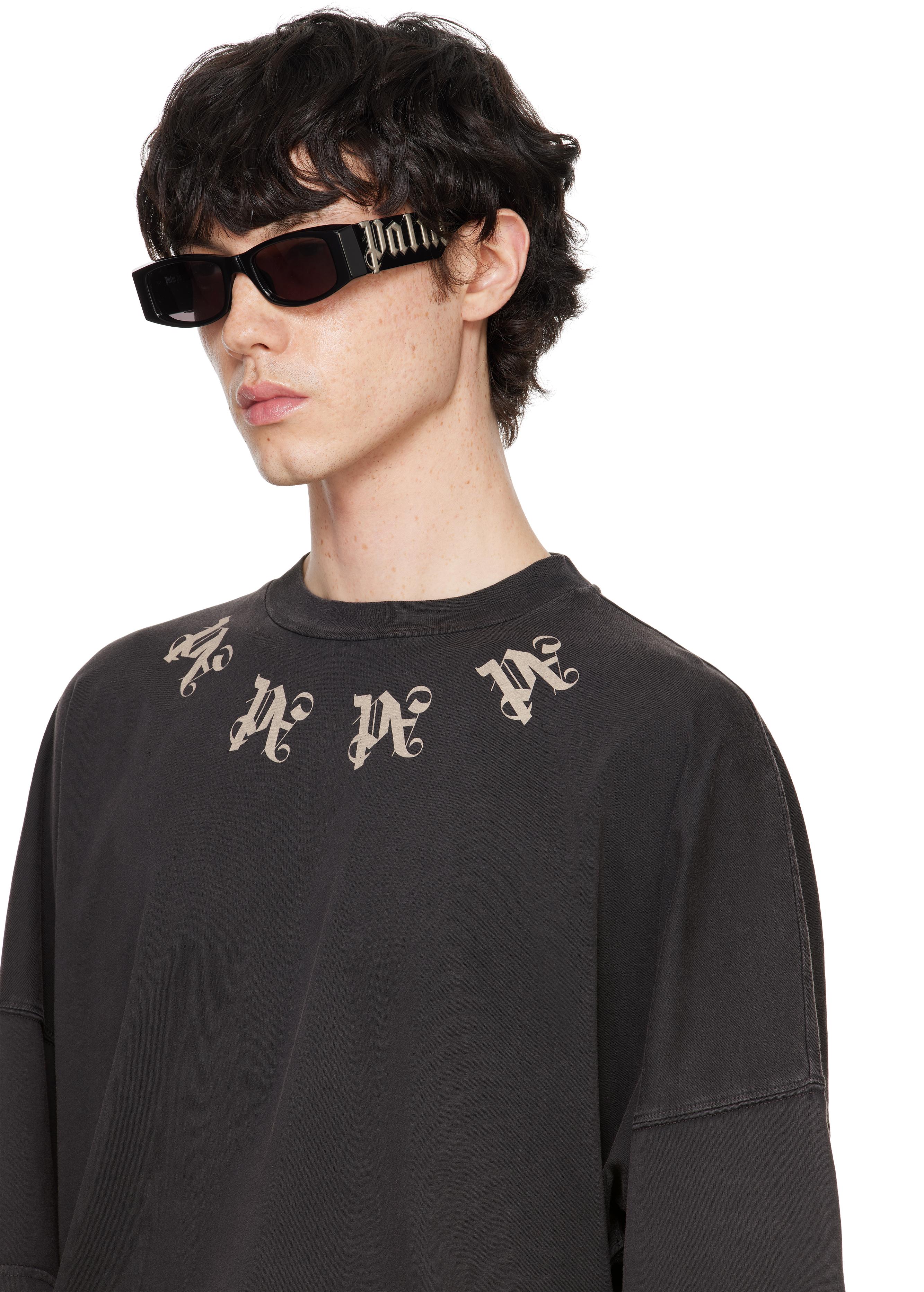 Palm Angels メンズ ブラック Angel サングラス サングラス