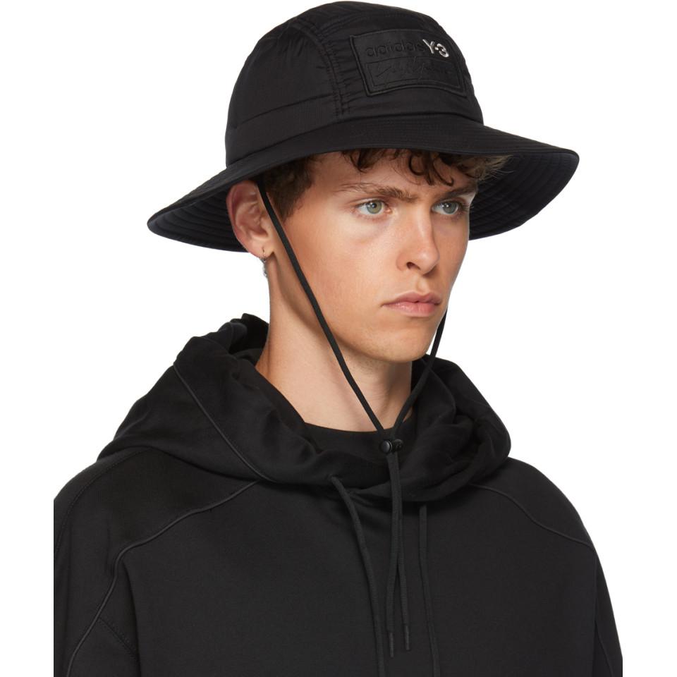 Y-3 Black Adizero Bucket Hat for Men | Lyst