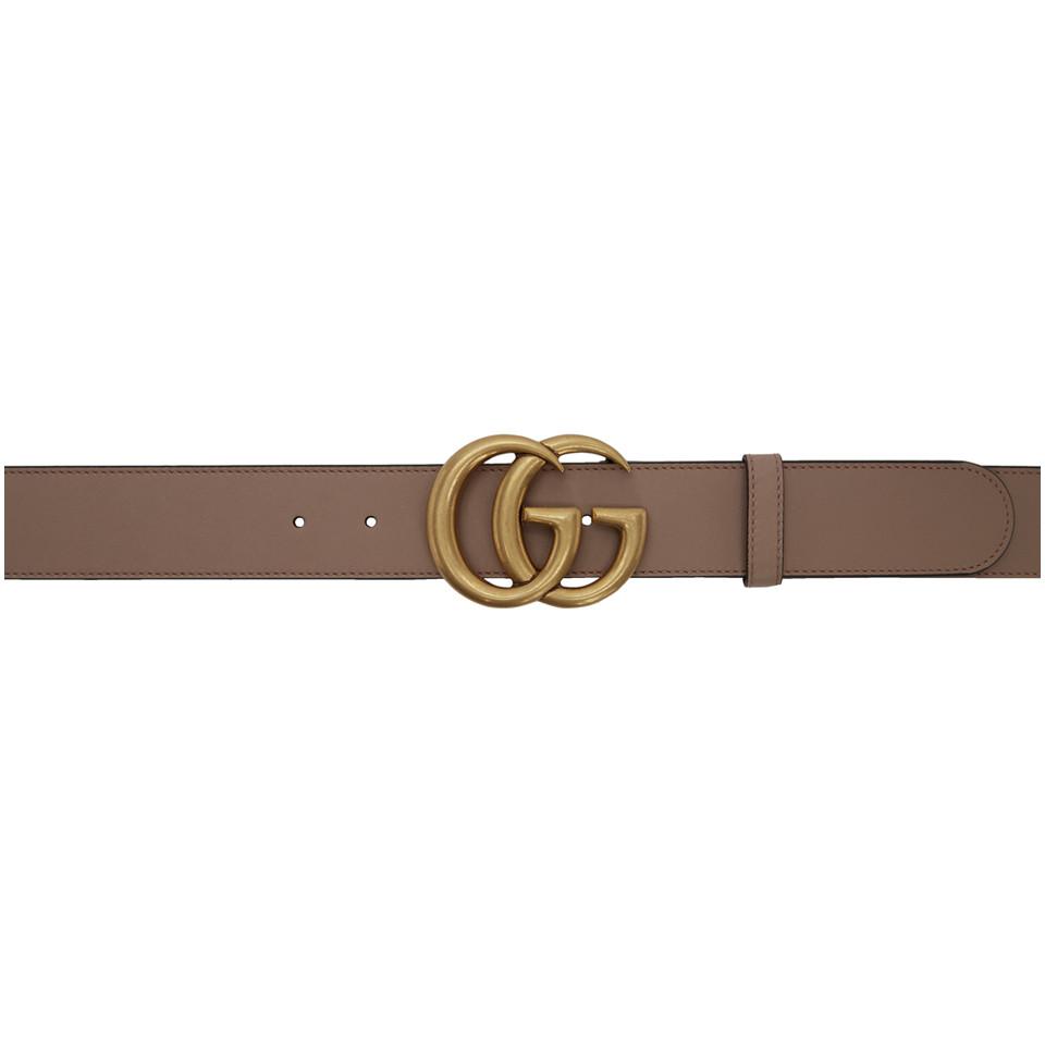 Gucci Beige GG Toscano Belt in Natural