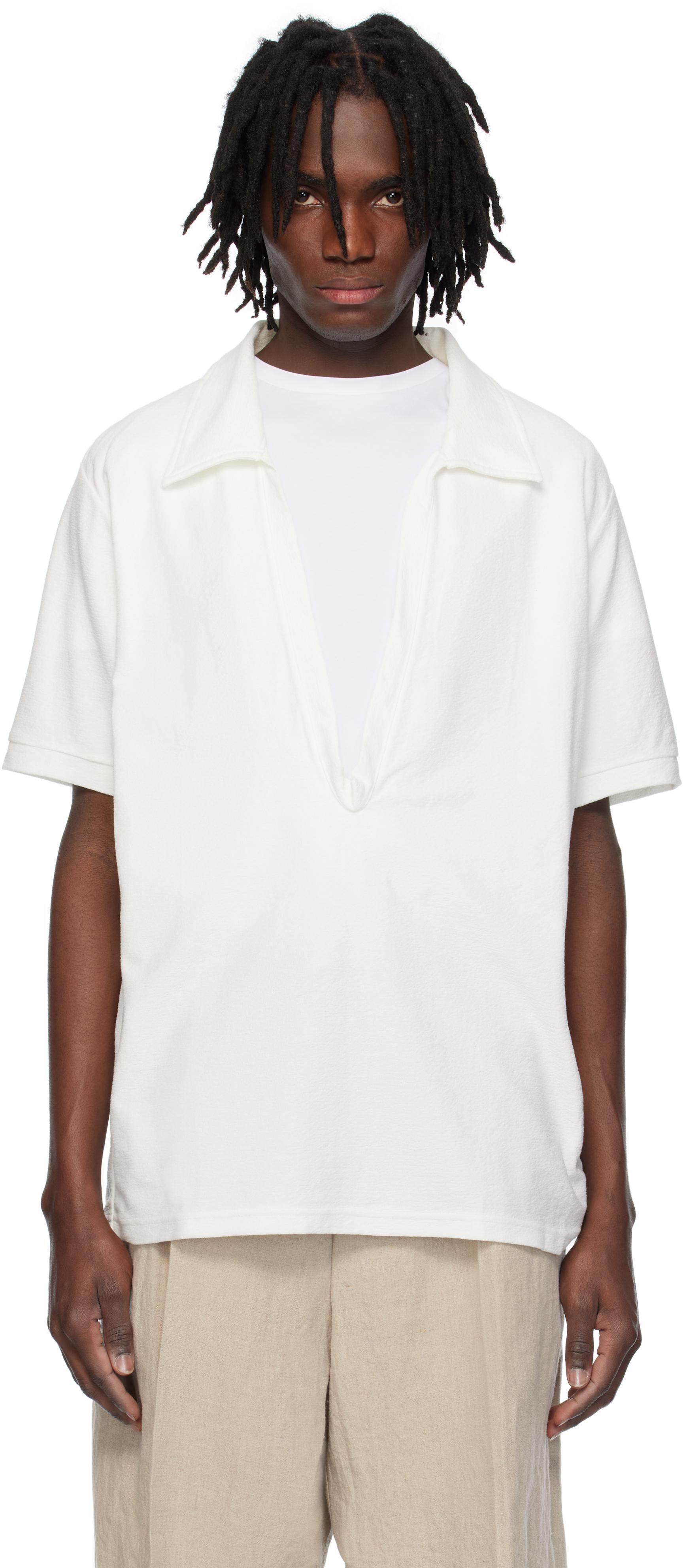 SOSHIOTSUKI Dry Cotton Skipper Shirt in White for Men | Lyst