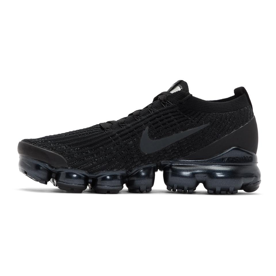 Nike Synthetic Air Vapormax Flyknit 3 in Black, White & Silver (Black) -  Lyst