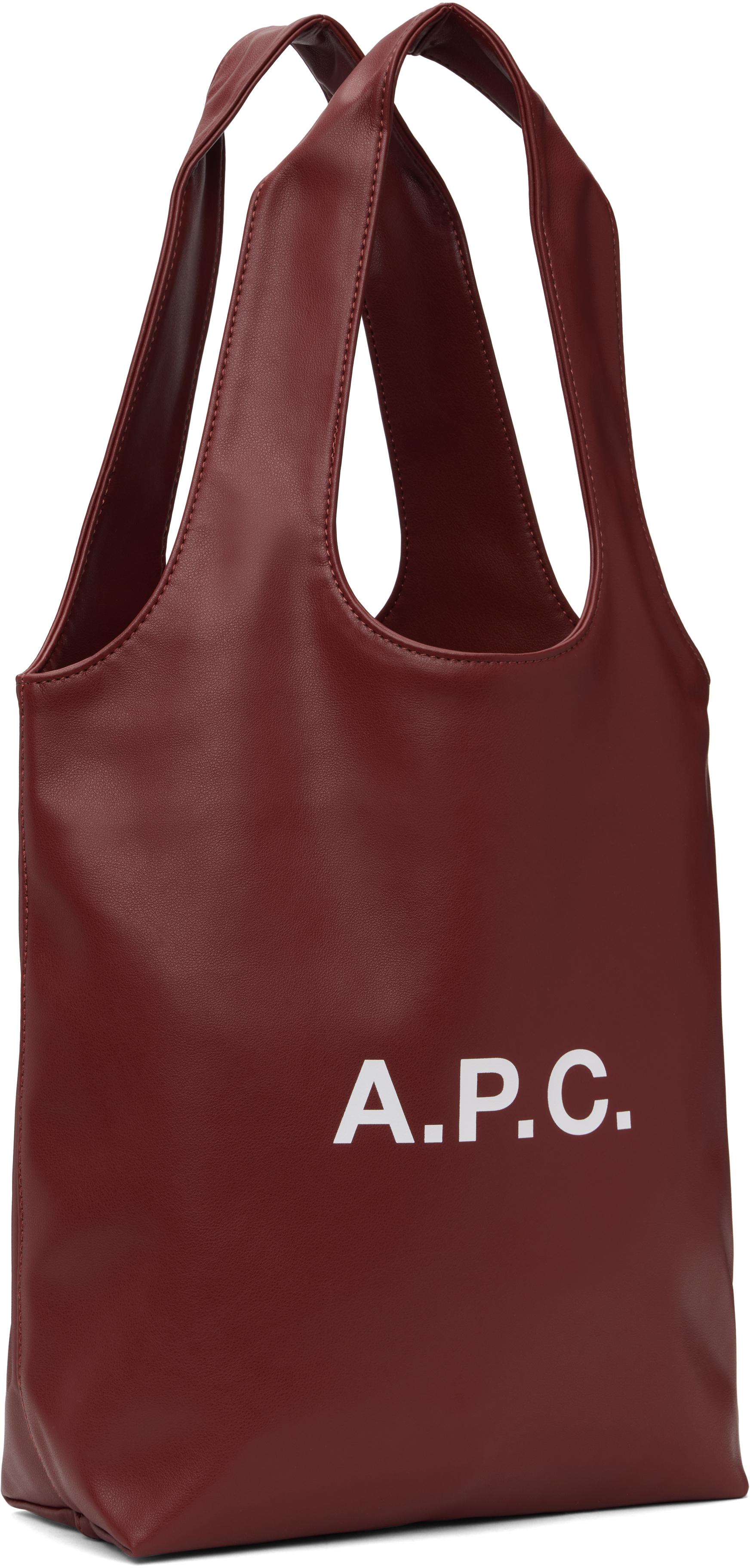 A.P.C. Burgundy Ninon Small Tote in Red for Men Lyst UK