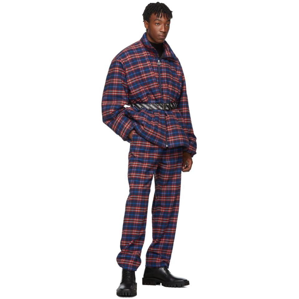 balenciaga blue flannel