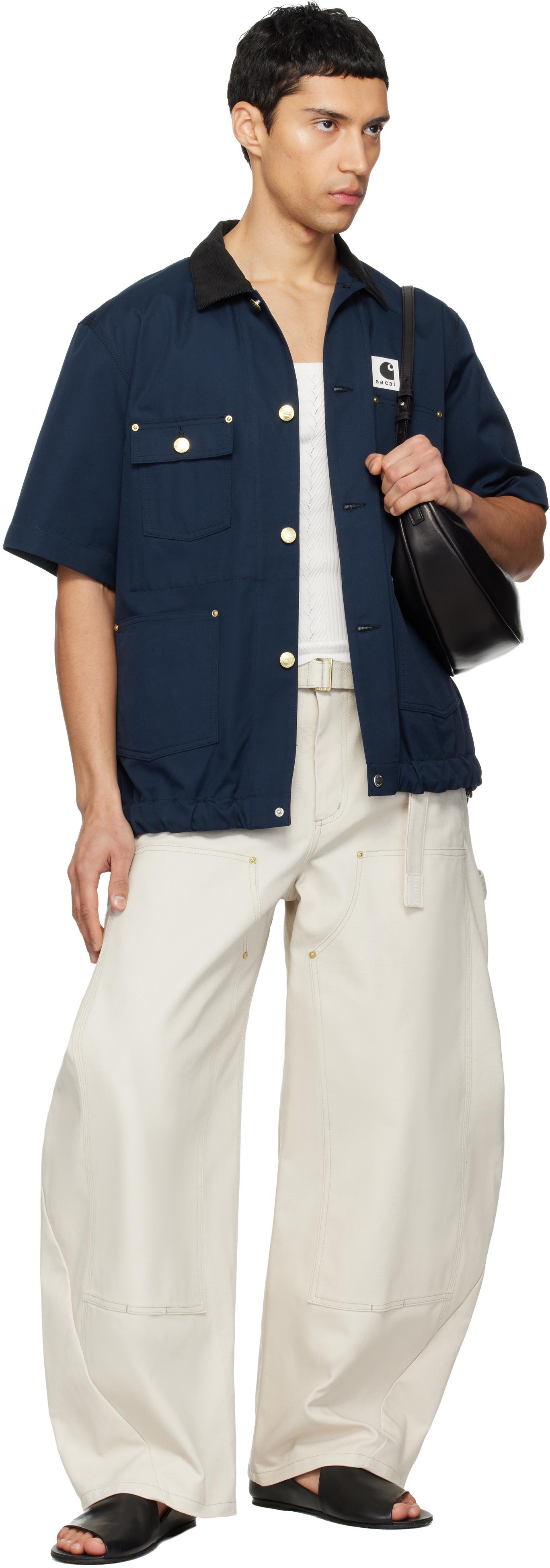 Sacai Carhartt Wip Edition Duck Shirt in Blue for Men | Lyst