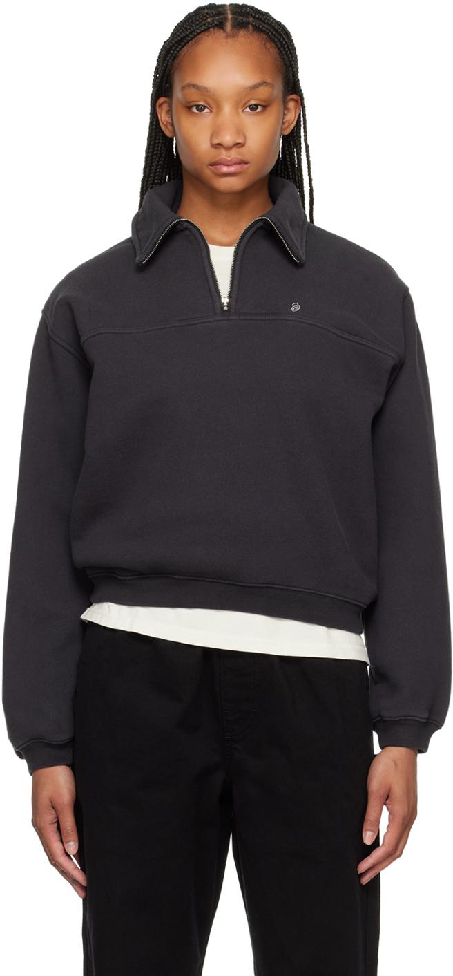 Stussy logo half zip sweat shop