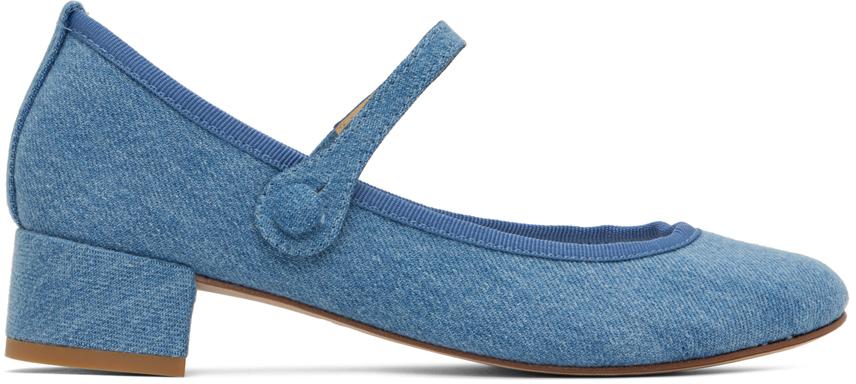 Chaussures charles ix à talon bottier es Repetto en coloris Bleu | Lyst