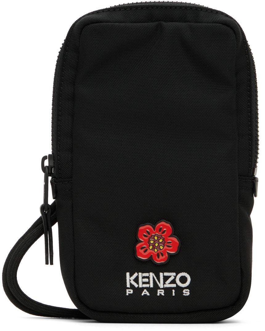 KENZO Paris Crest Phone Pouch in Black for Men Lyst