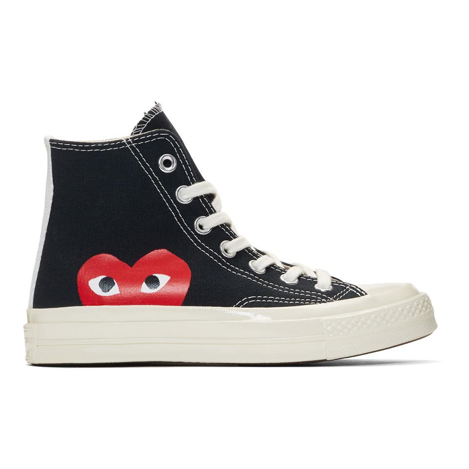 black converse with hearts