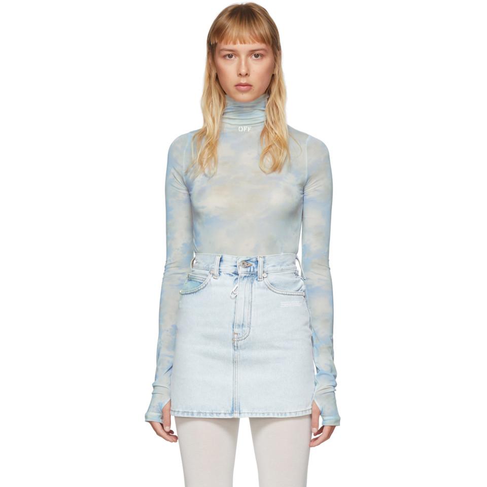 tie dye mesh turtleneck