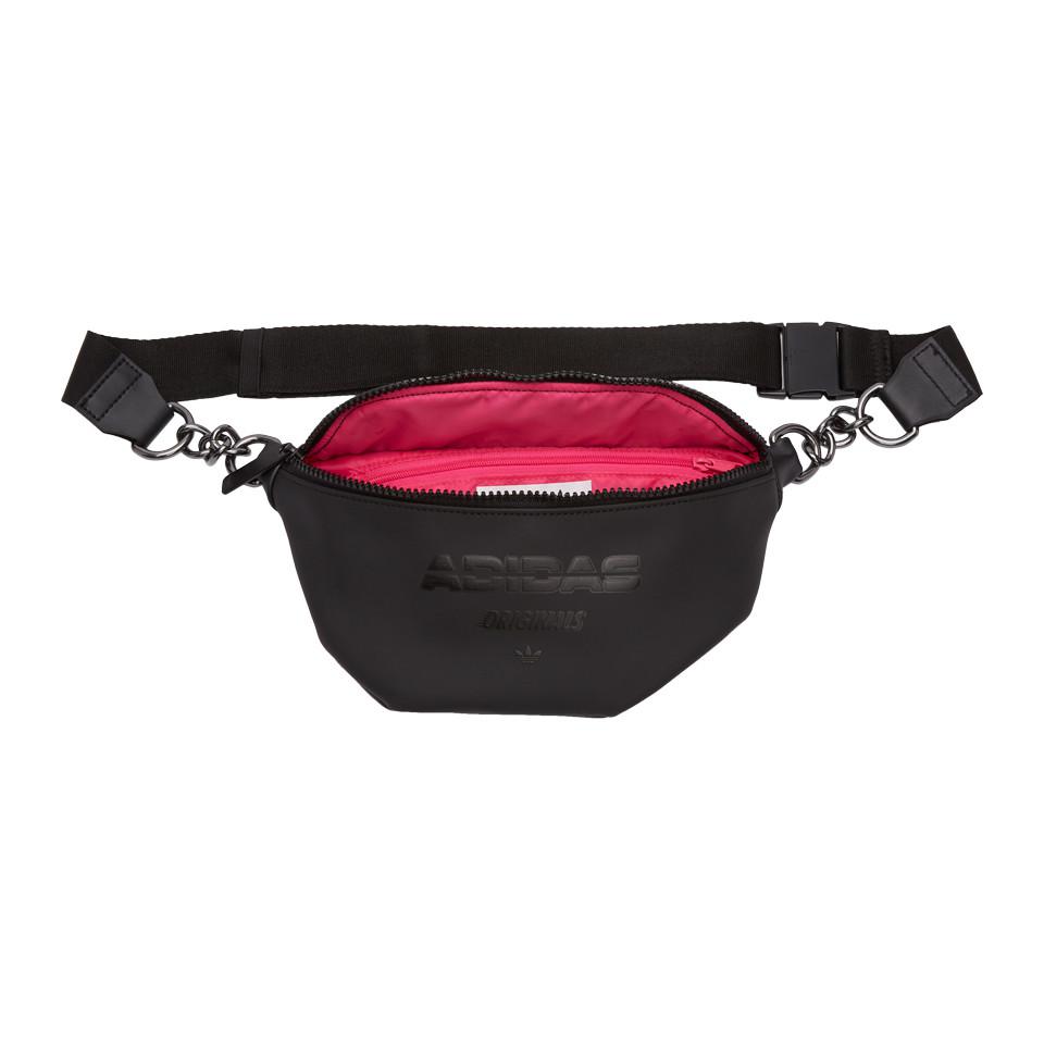 adidas Originals Black Faux-leather Fanny Pack | Lyst