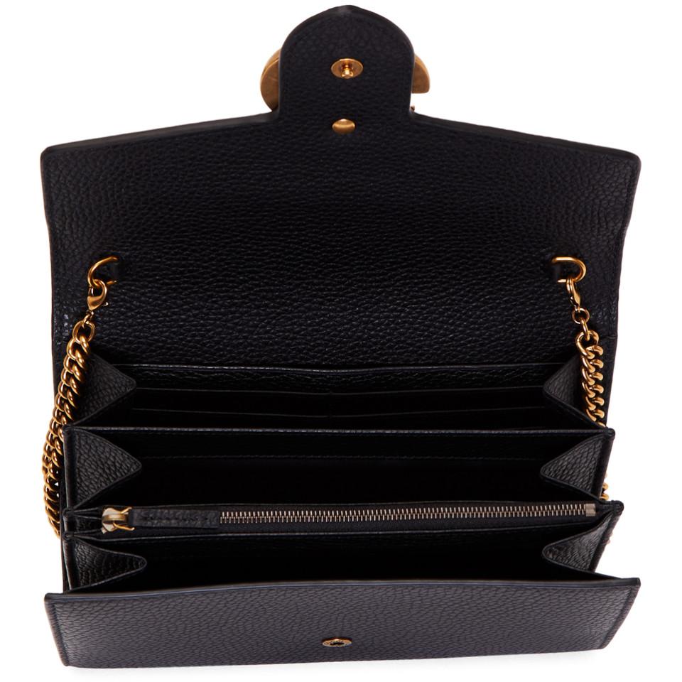 black gg marmont cellarius wallet bag