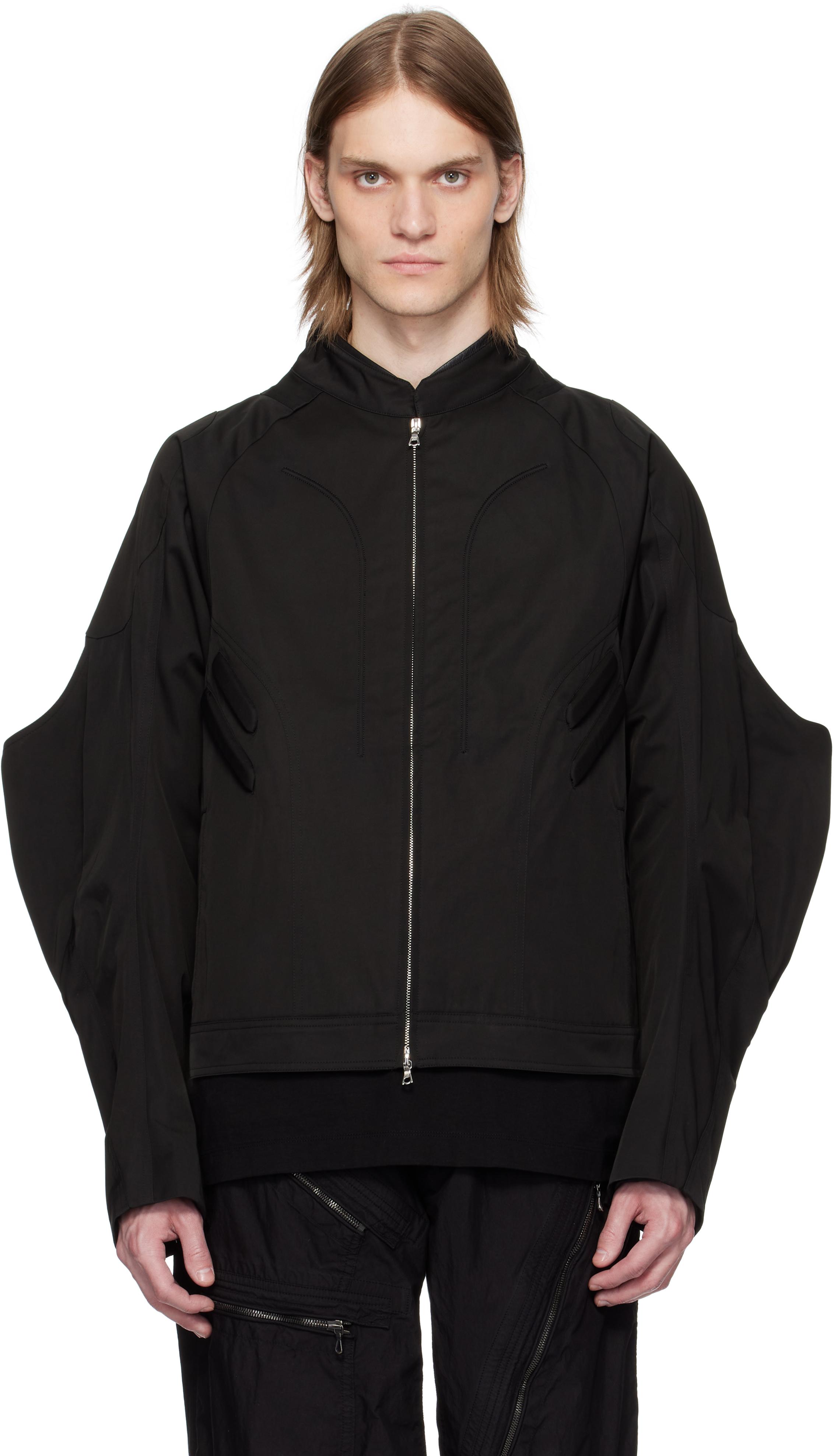 CMMAWEAR Thorn Moto Bomber Jacket in Black for Men | Lyst