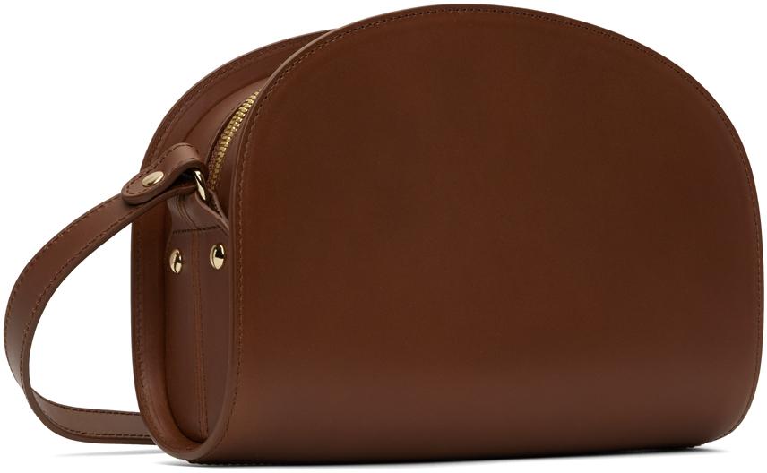 A.P.C. レディース ブラウン タン Demi-lune バッグ ショルダーバッグ