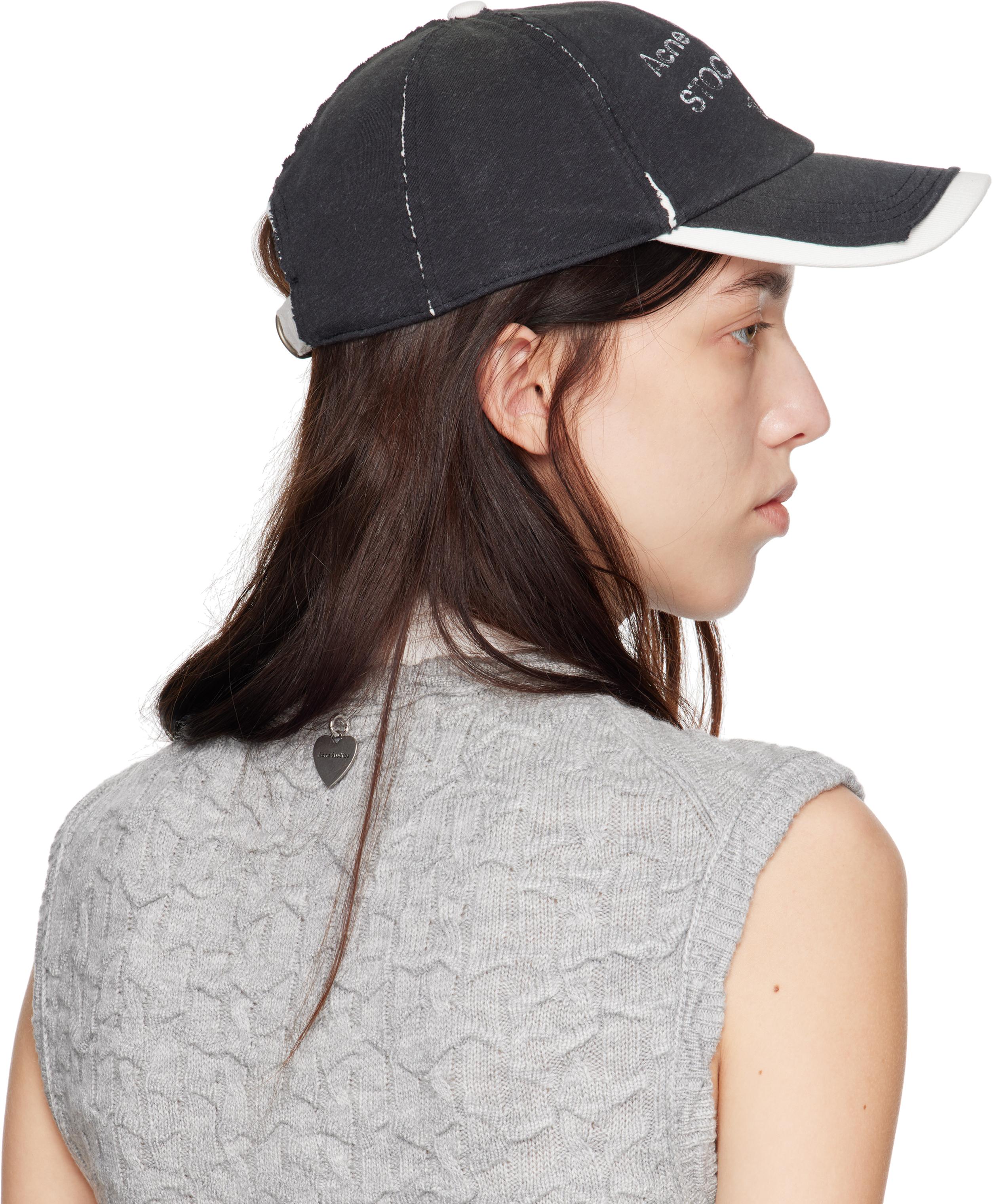 帽子 Acne Studios LOGO STAMP CAP Acne Studios Logo Stamp Cap in Black