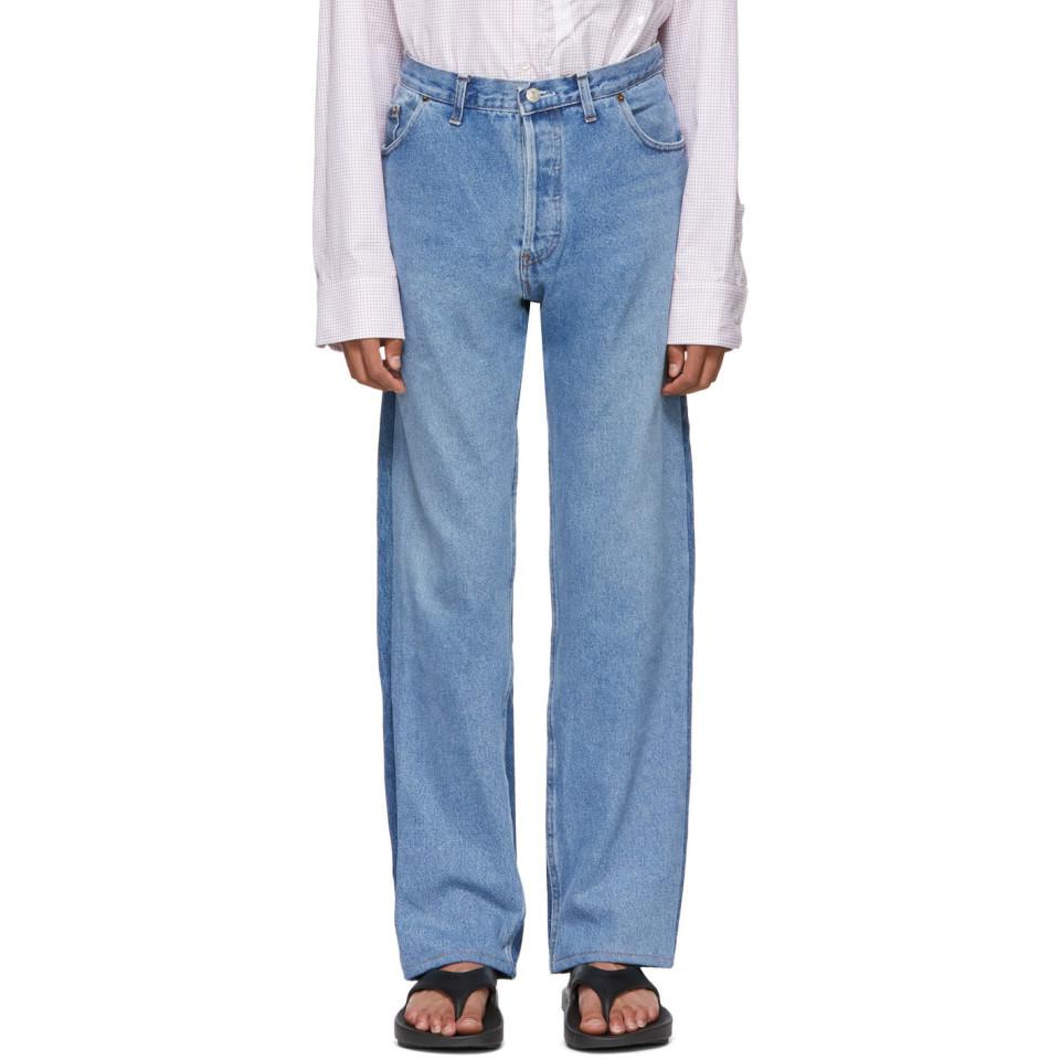 Bless Blue Levis Edition Two-tone Pleatfront Jeans for Men | Lyst