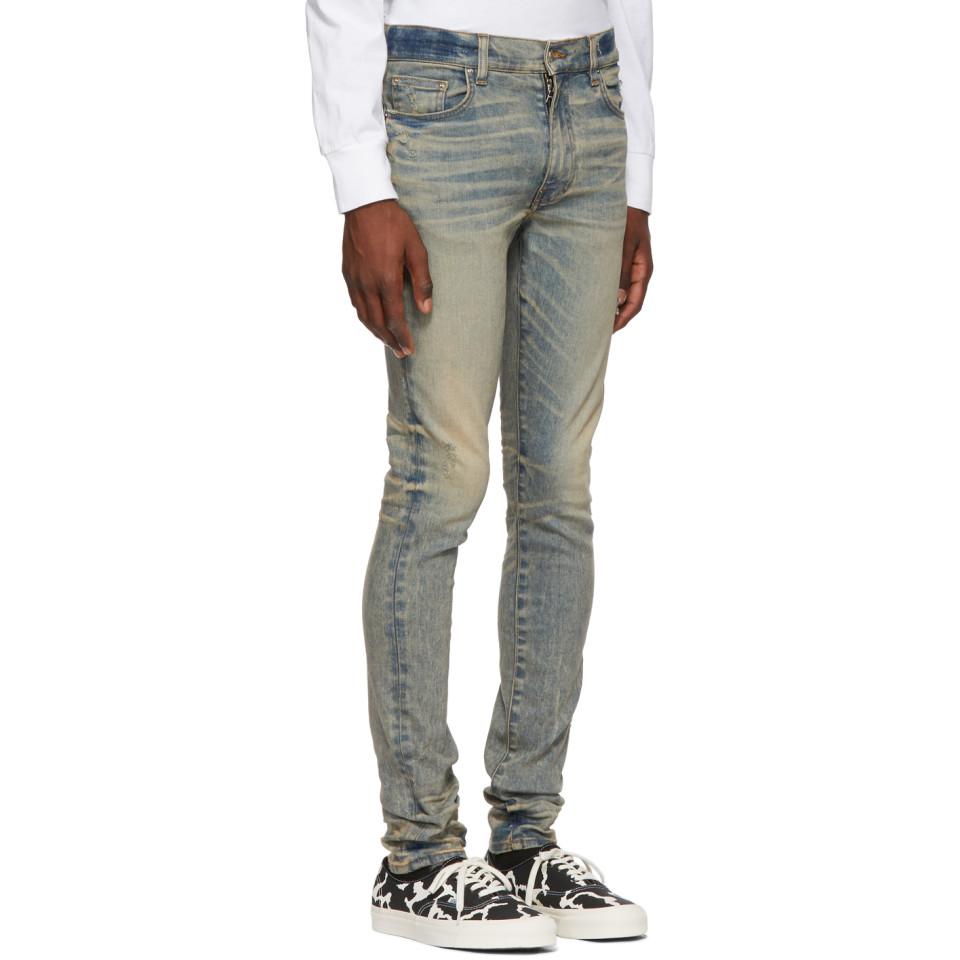 amiri indigo stack jeans