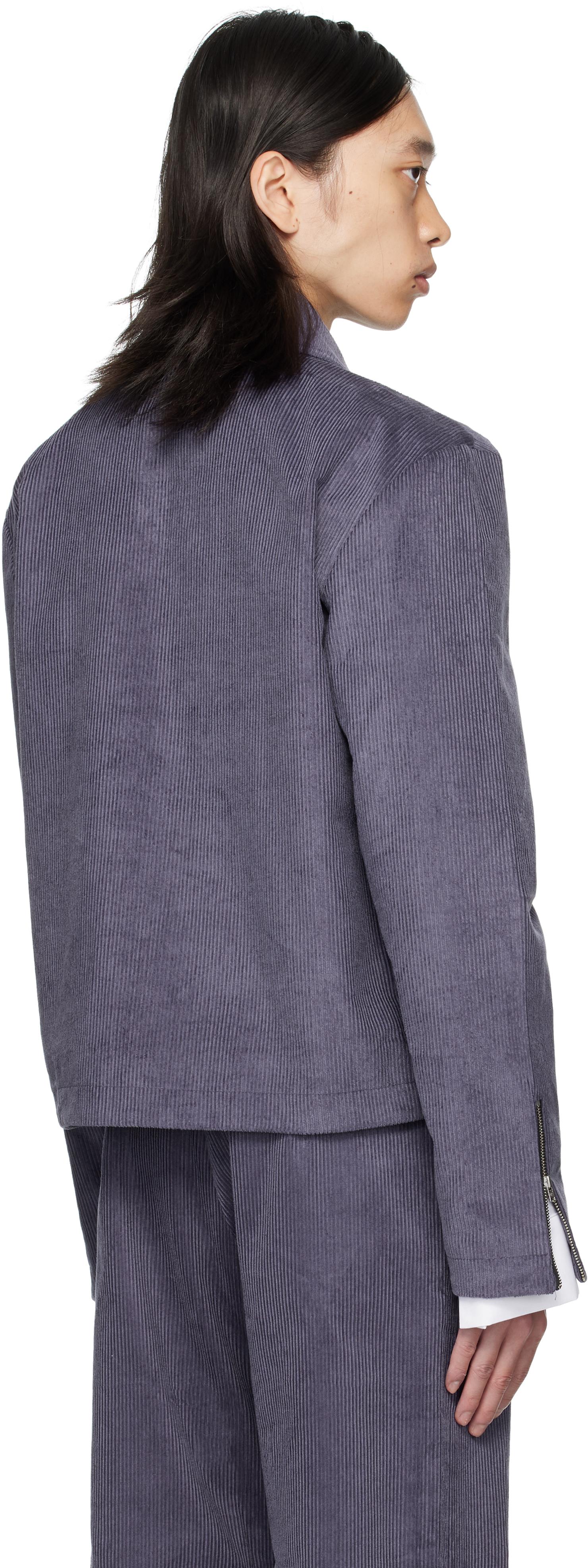 AV VATTEV Collar Belt Jacket in Blue for Men | Lyst
