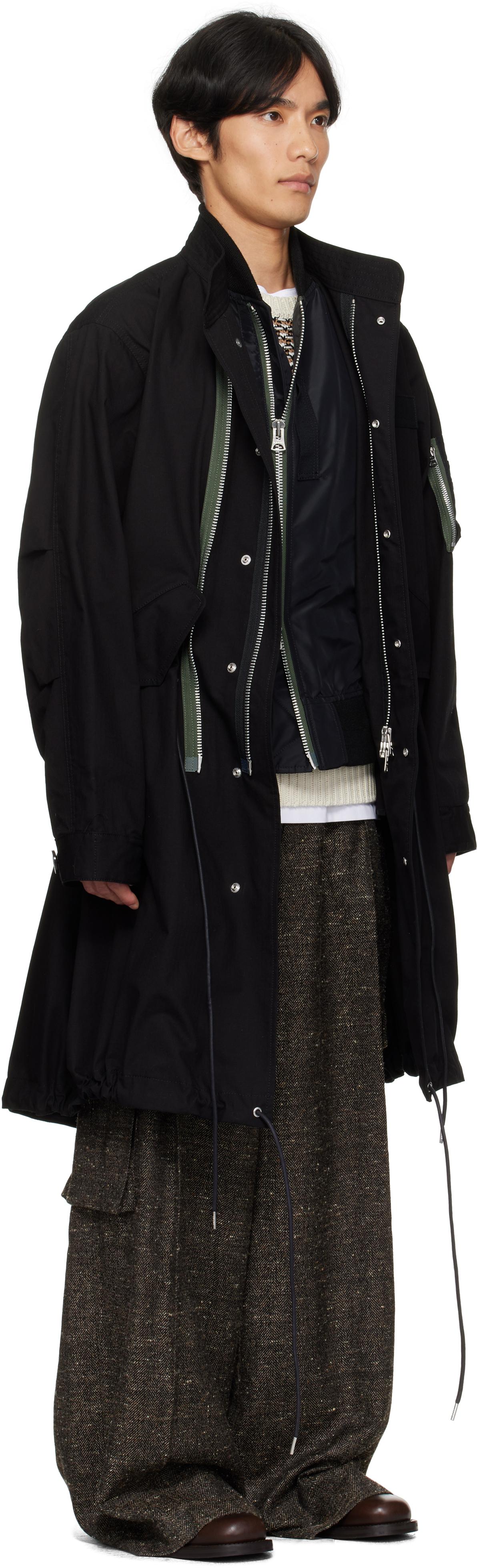 sacai ロングコート ブラック メンズ Sacai ロングコート & ウィンターコート | オンライン