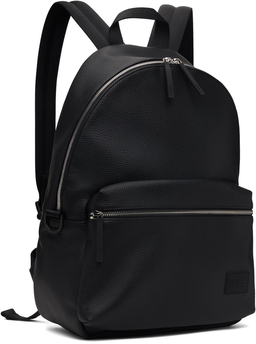 Black zip backpack hotsell