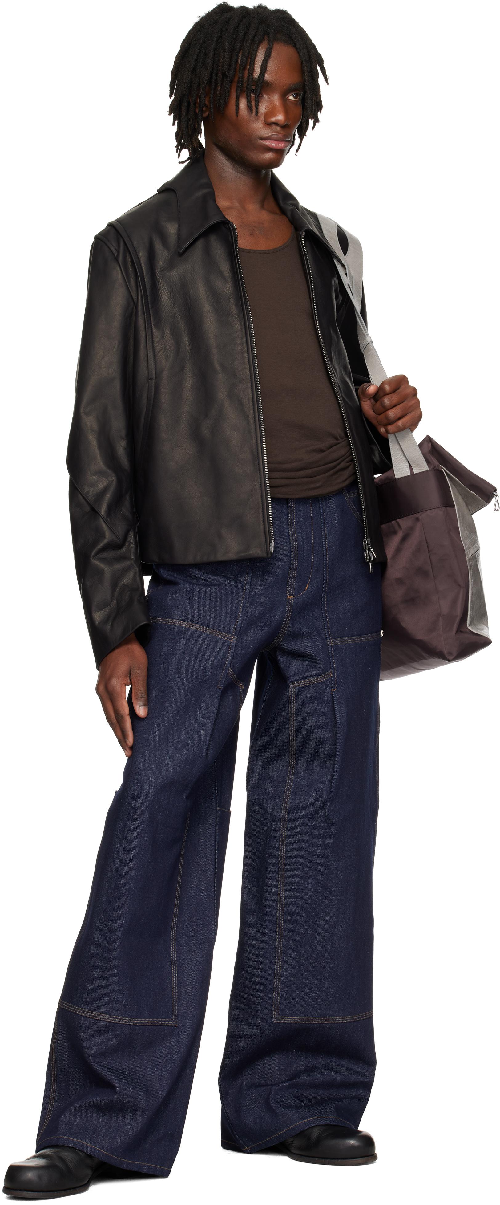 CMMAWEAR Batwing Leather Jacket in Black for Men | Lyst UK