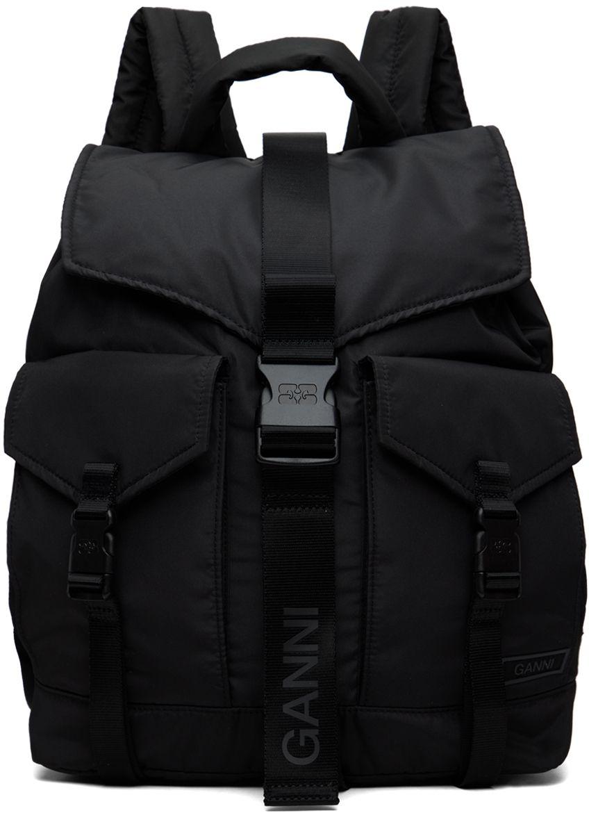 Ganni Black Tech Backpack for Men | Lyst