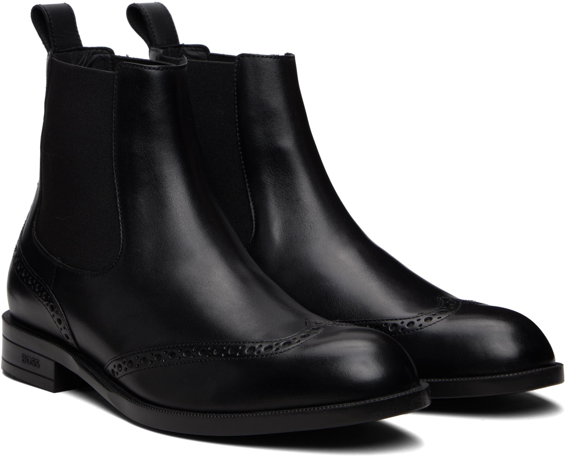 Black BOSS Boots for Men | Lyst
