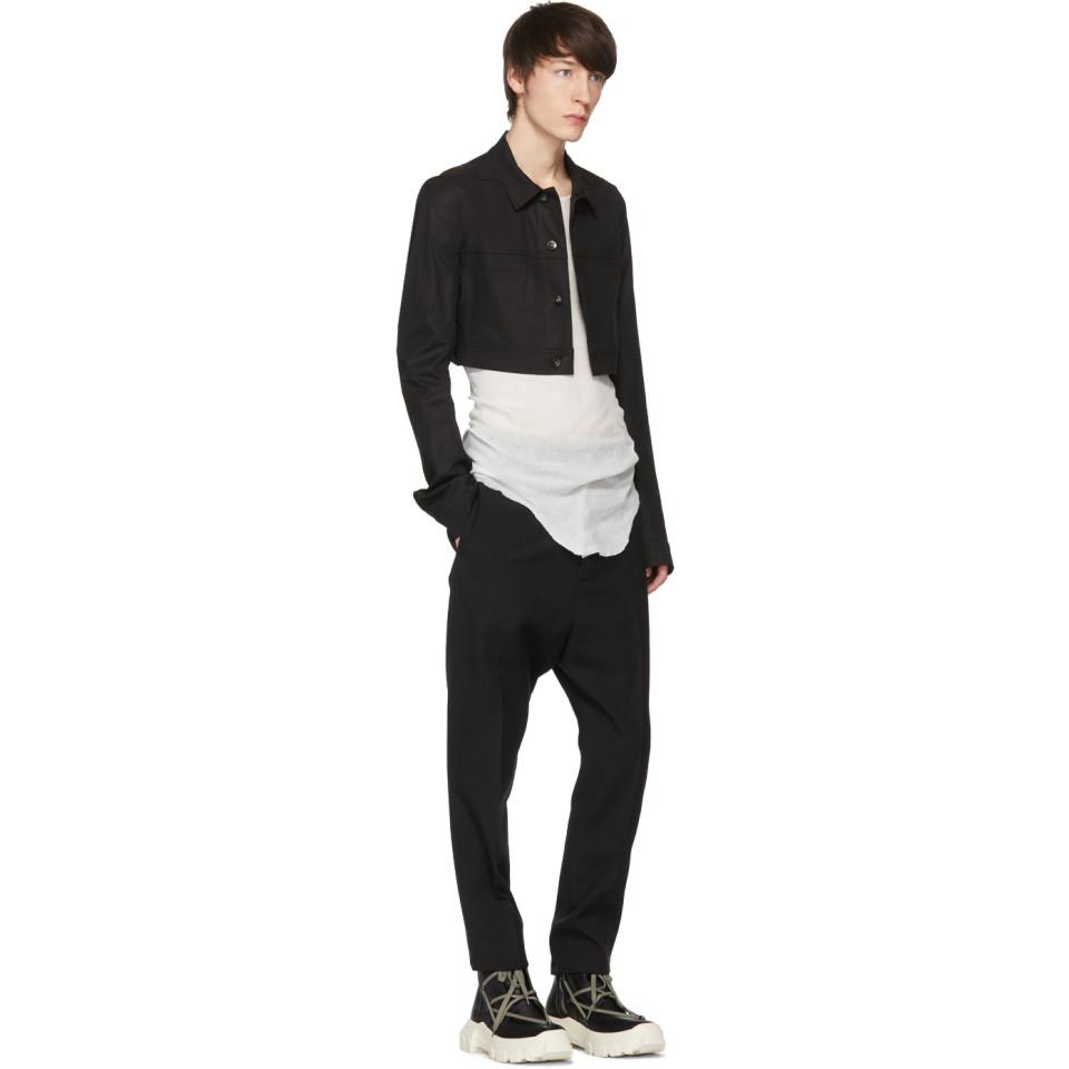 Rickowens風Microcropped jacket little joe Rickowens風Microcropped jacket little joe RICK OWENS - JACKETS