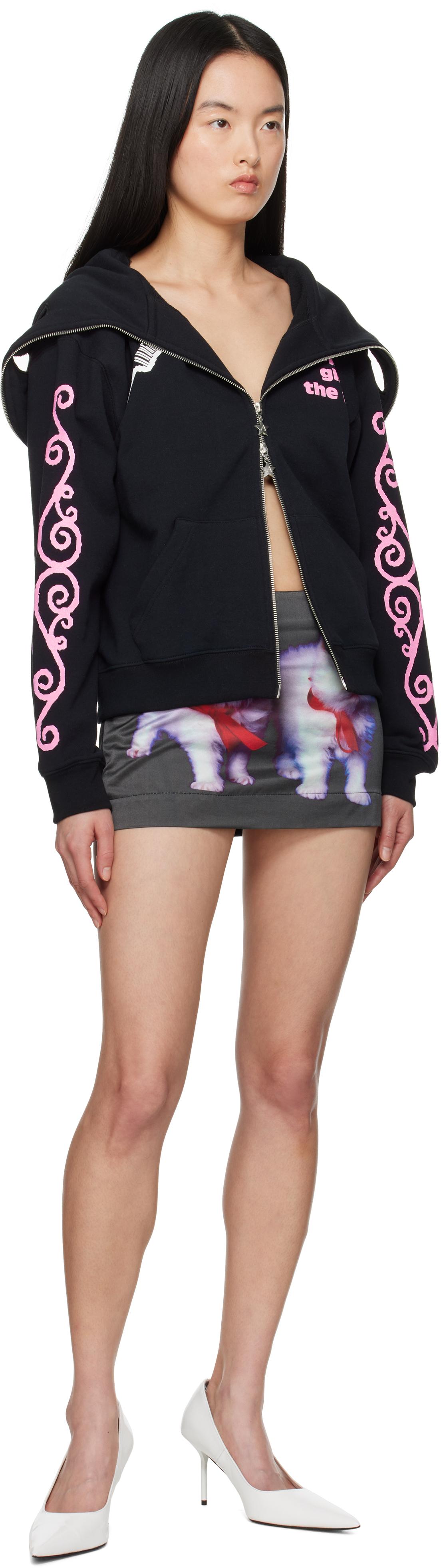 【関税込み】Ashley Williams ブラック プリント ミニスカート Black Printed Miniskirt by Ashley Williams on Sale