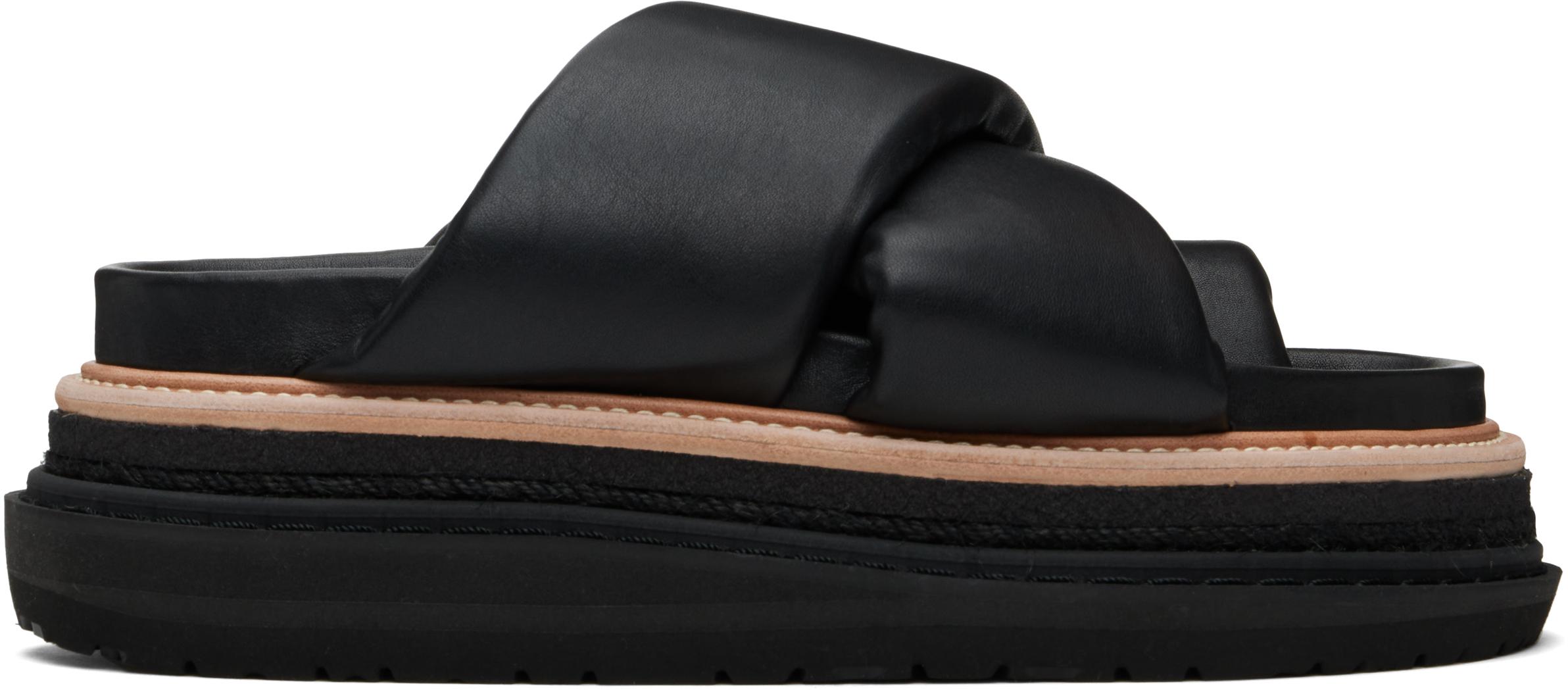 Sacai Multiple Sole Sandals in Black for Men | Lyst