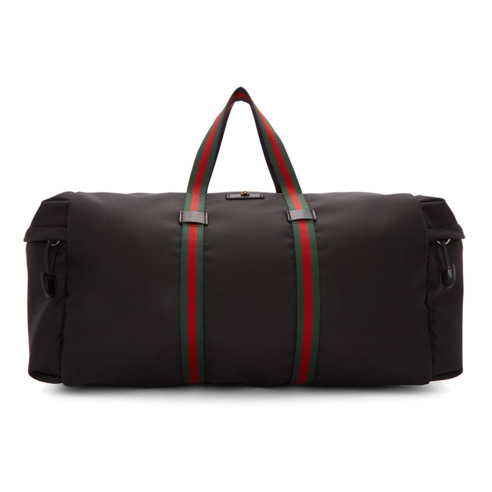 Gucci Technical Canvas Duffle Bag in Black for Men