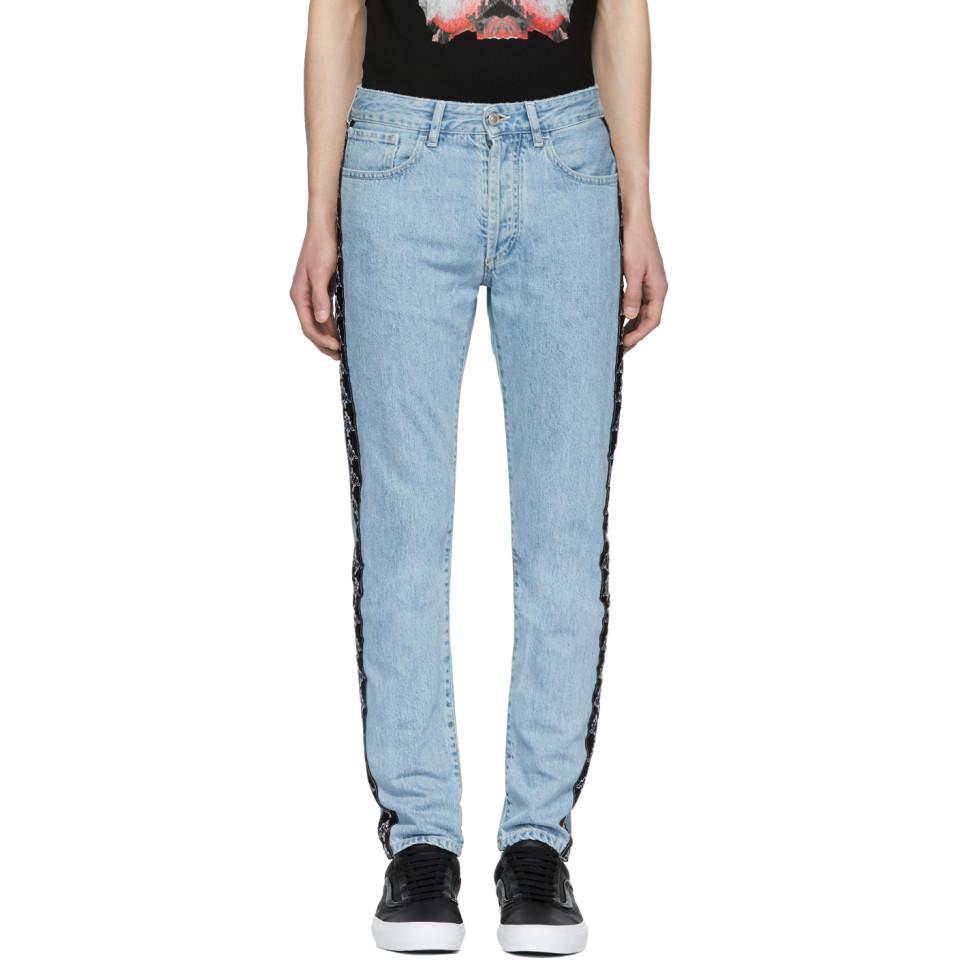 Marcelo Burlon Denim Blue Kappa Edition Anti-fit Jeans for Men - Lyst