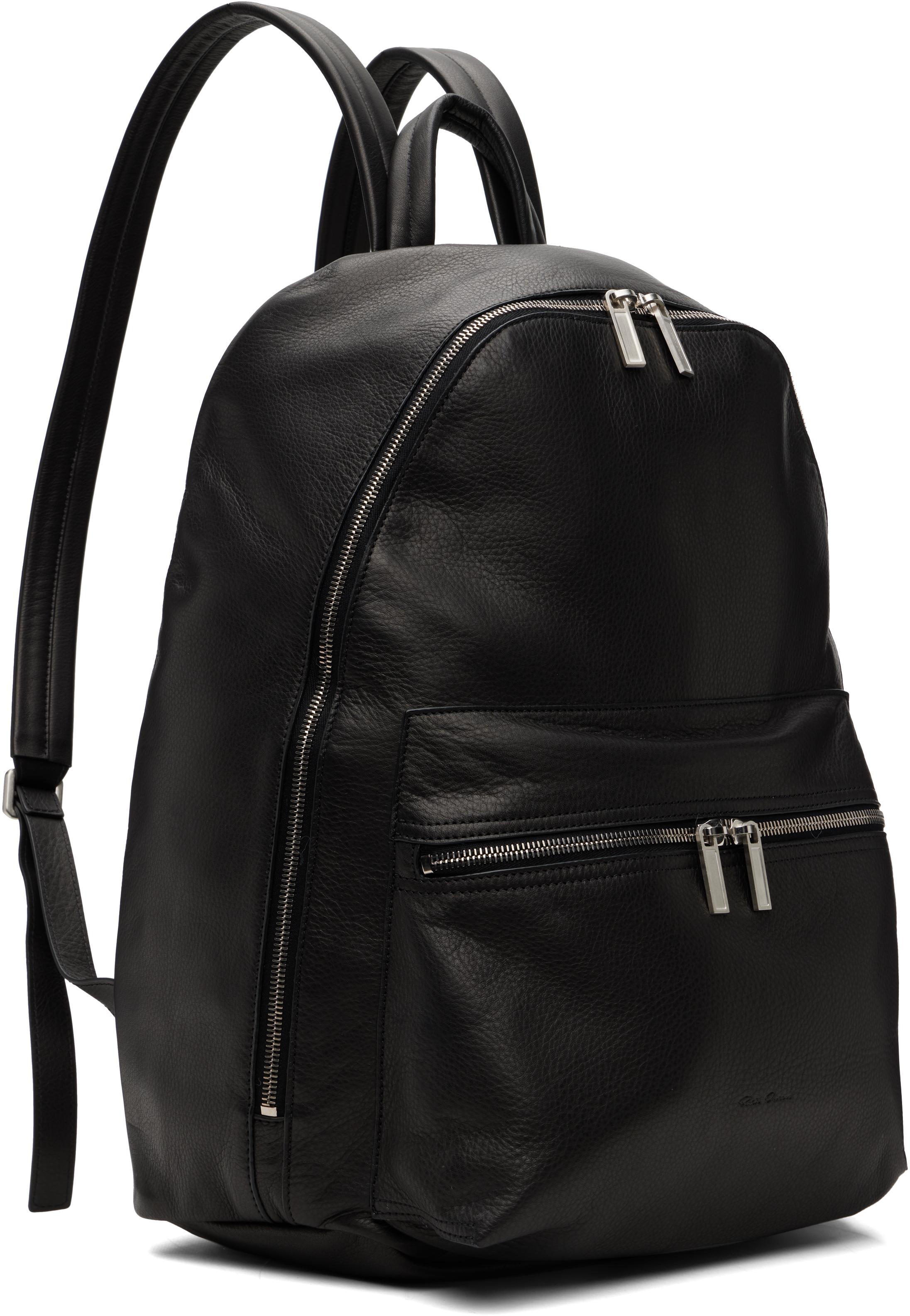 Rick Owens 23AW ブラックバックパック Rick Owens レザー バックパック | ブラック | FARFETCH JP