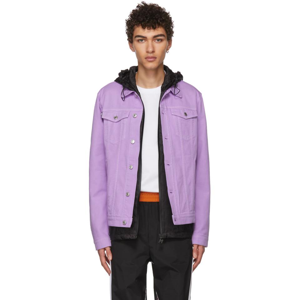 purple denim jacket men