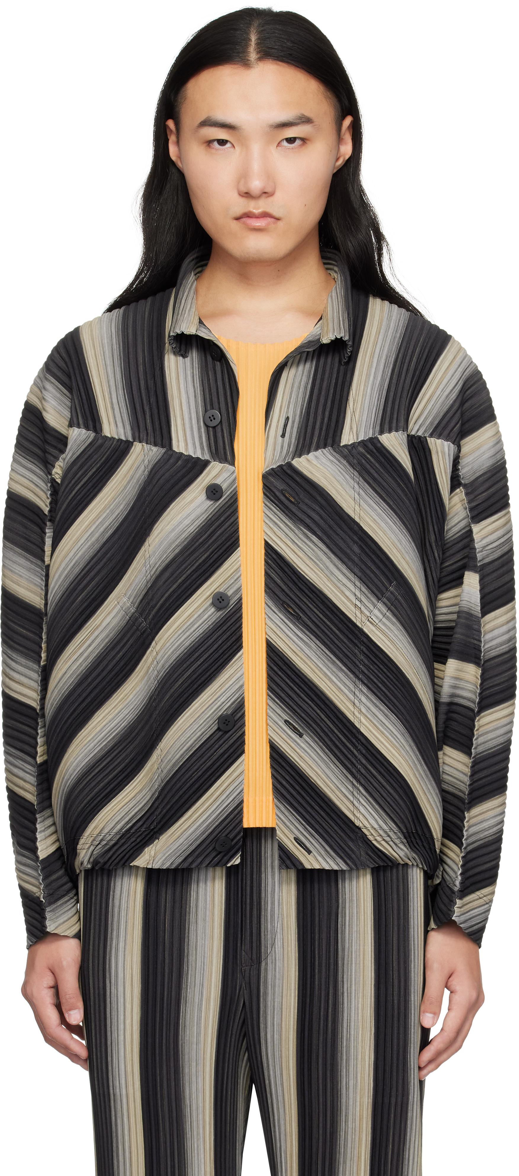 ジャケット・アウター HOMME PLISSE ISSEY MIYAKE RB stripes 2 Homme Plissé Issey Miyake RB Stripes 2 ジャケット | ブラック