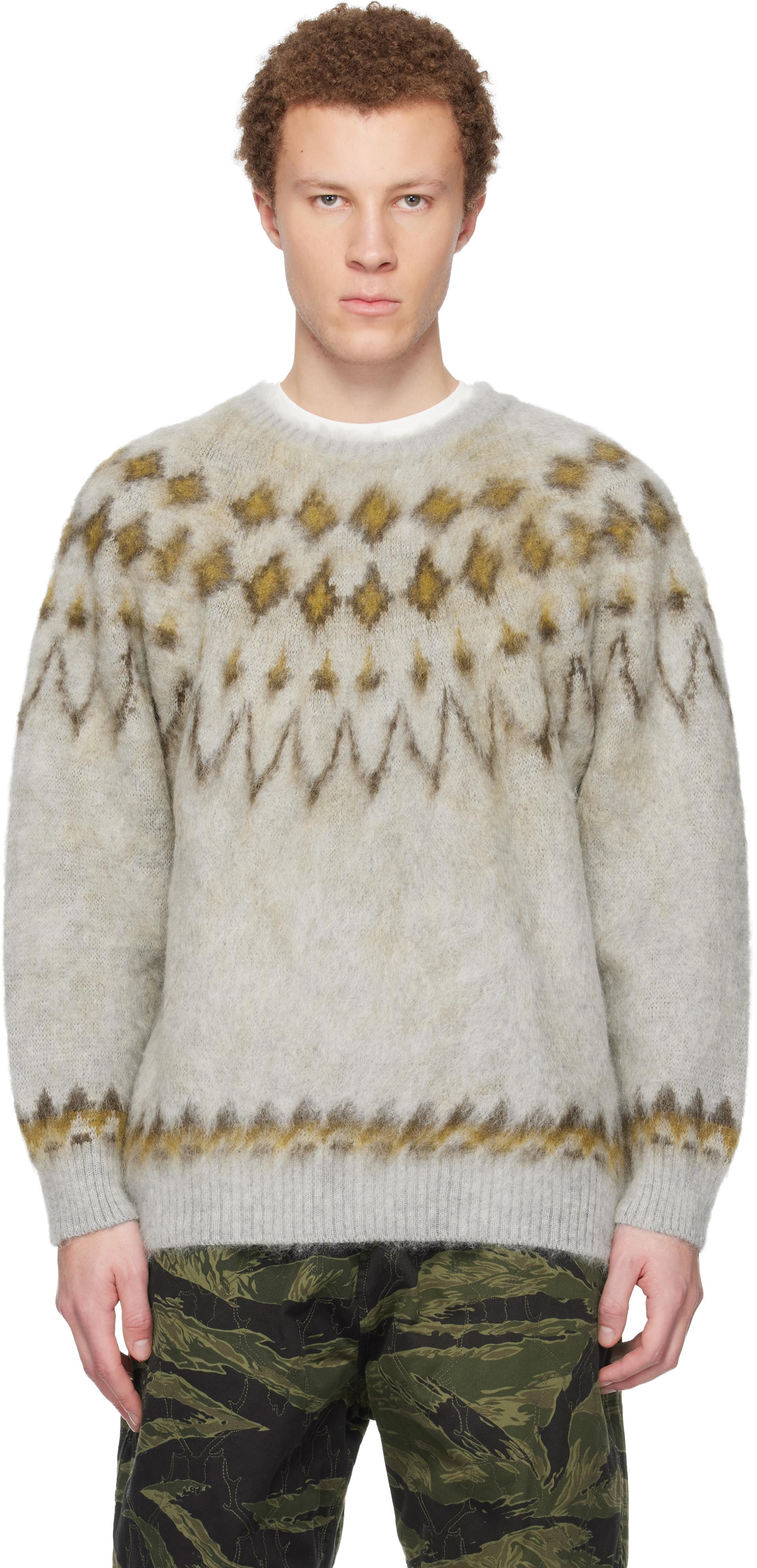 メンズ South2 West8 グレー モヘア クルーネックセーター | Lyst