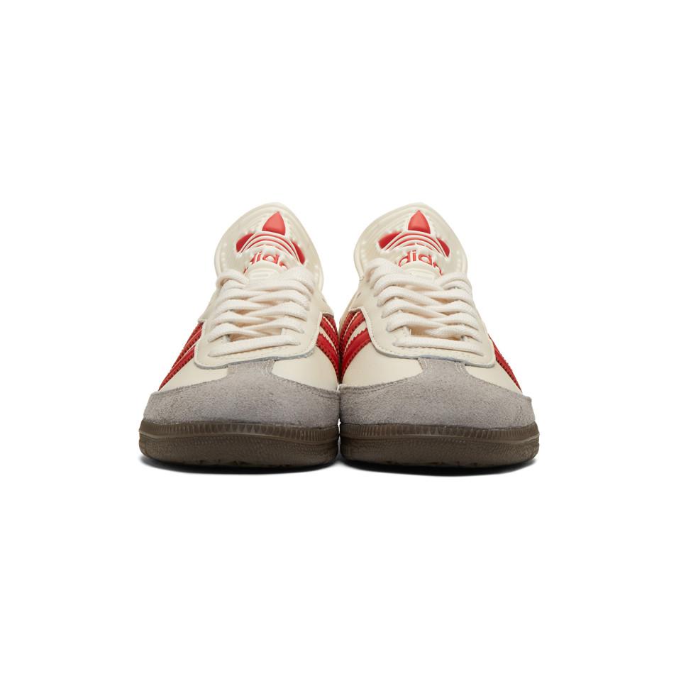 adidas Originals Off-white And Red Samba Og Sneakers for Men | Lyst