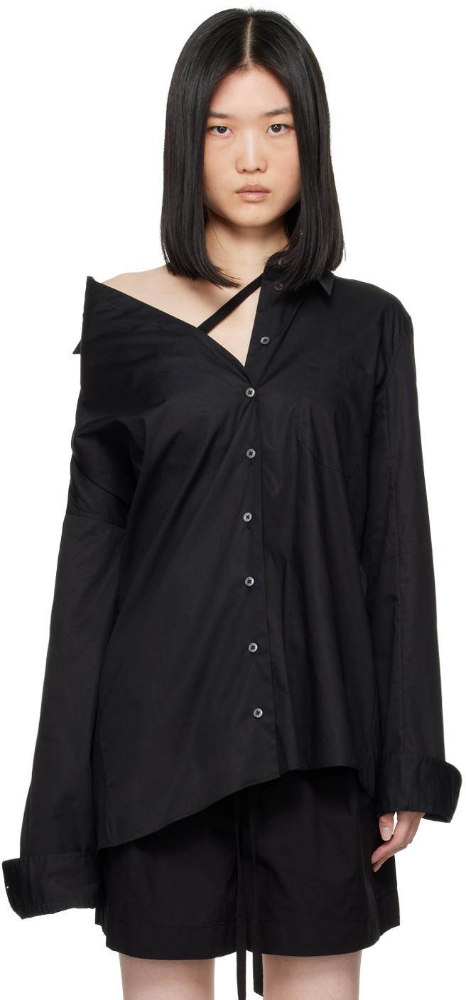 Ann Demeulemeester レディース ブラック Jula シャツ トップス