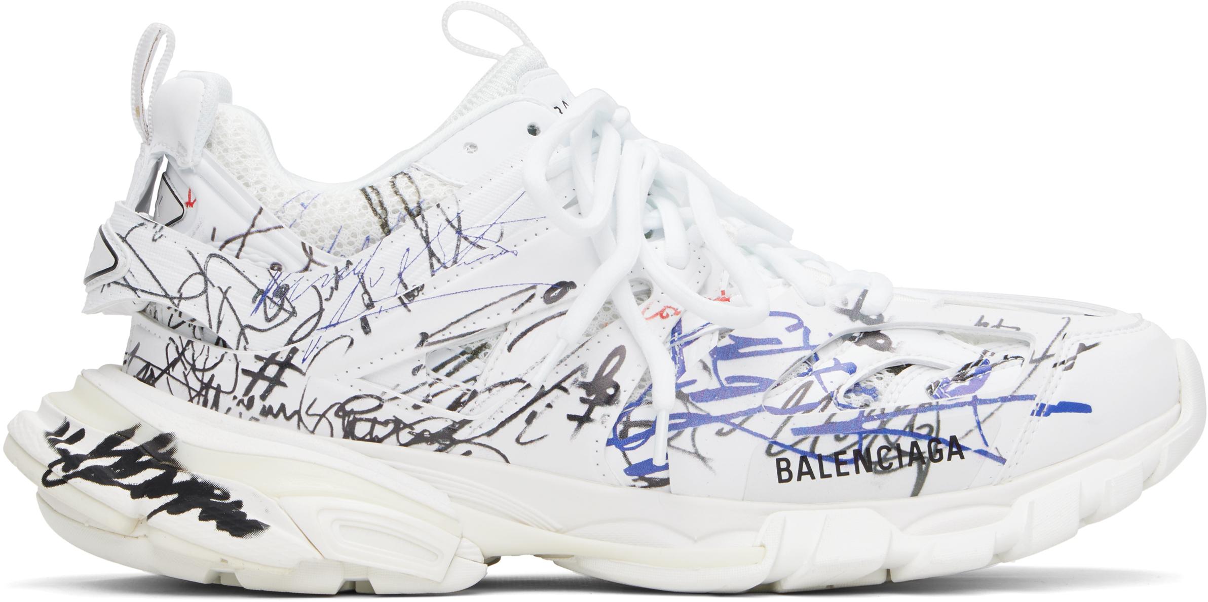 メンズ Balenciaga ホワイト Track Autographe スニーカー