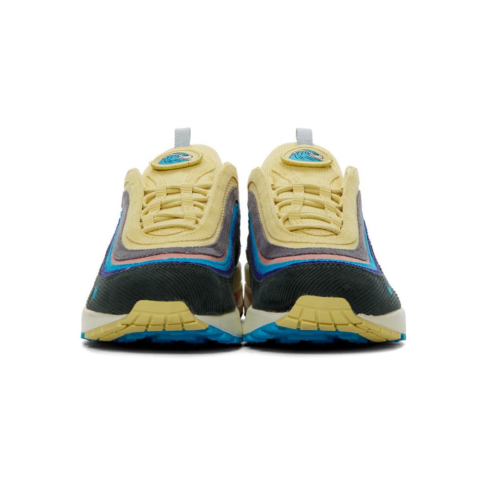 blue and yellow sneakers nike